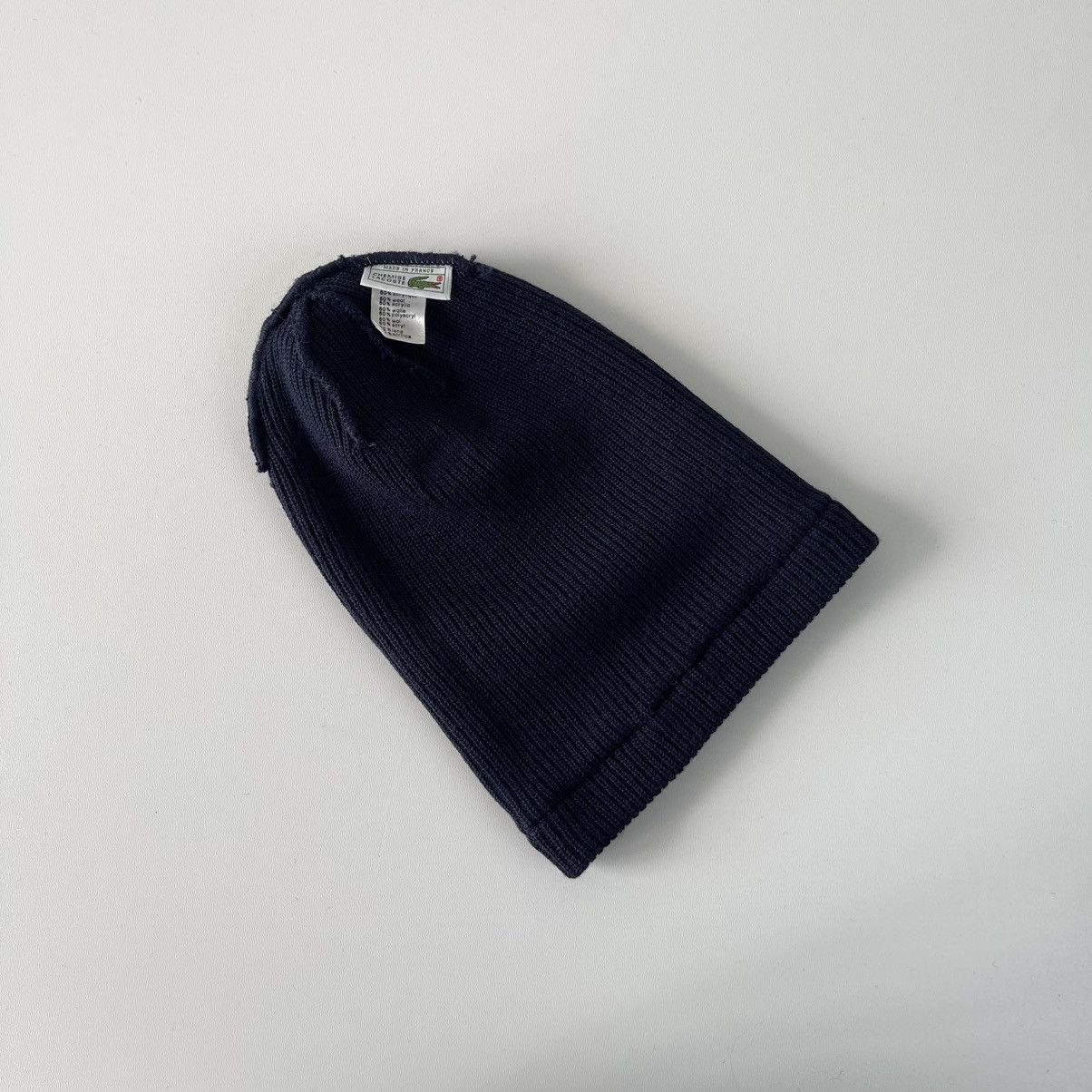 Lacoste Lacoste Logo Wool/Acrylic Vintage Beanie Hat Blue Y2K Size ONE SIZE - 10 Thumbnail