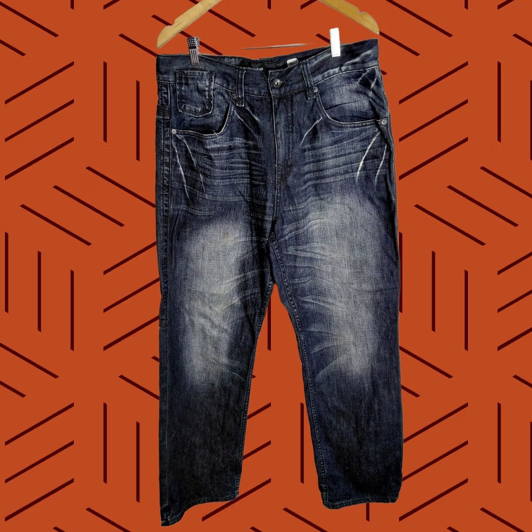 Rocawear Rocawear Jeans Blue Denim Men Size 34 W Regular Fit Mid Rise 34in Inseam Straight Button Logo Authentic Original Rocawear Size US 34 / EU 50 - 1 Thumbnail
