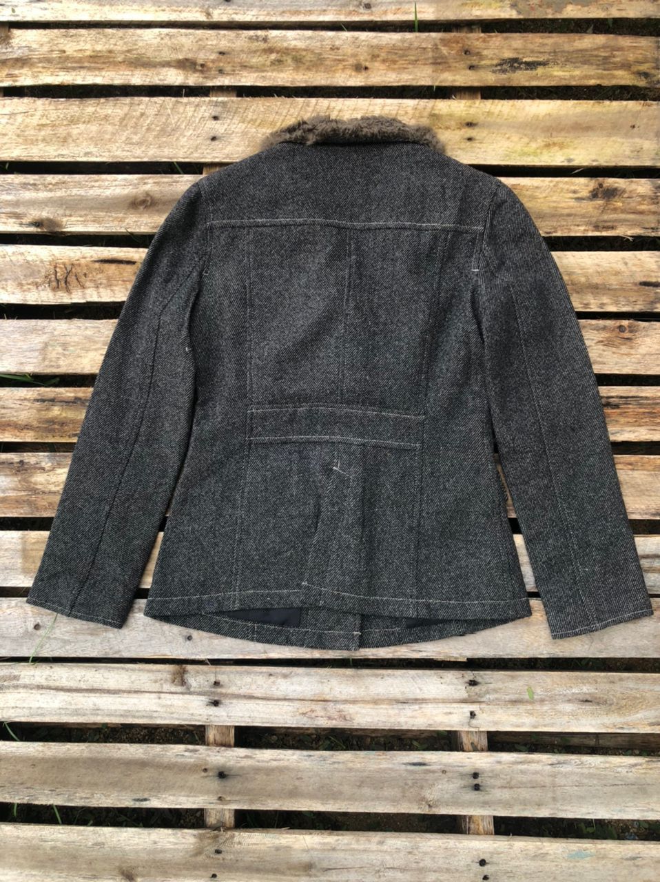 Burberry × Vintage Burberry Blue Label Fur Blazer Jacket Size S / US 4 / IT 40 - 2 Thumbnail