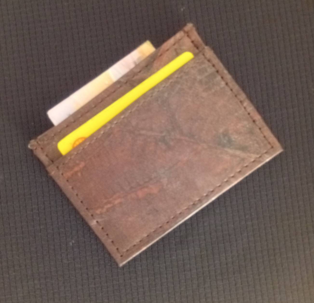 Other ECO SMART SLIM WALLET BROWN VEGAN LEAF LEATHER CARD HOLDER Size ONE SIZE - 4 Thumbnail