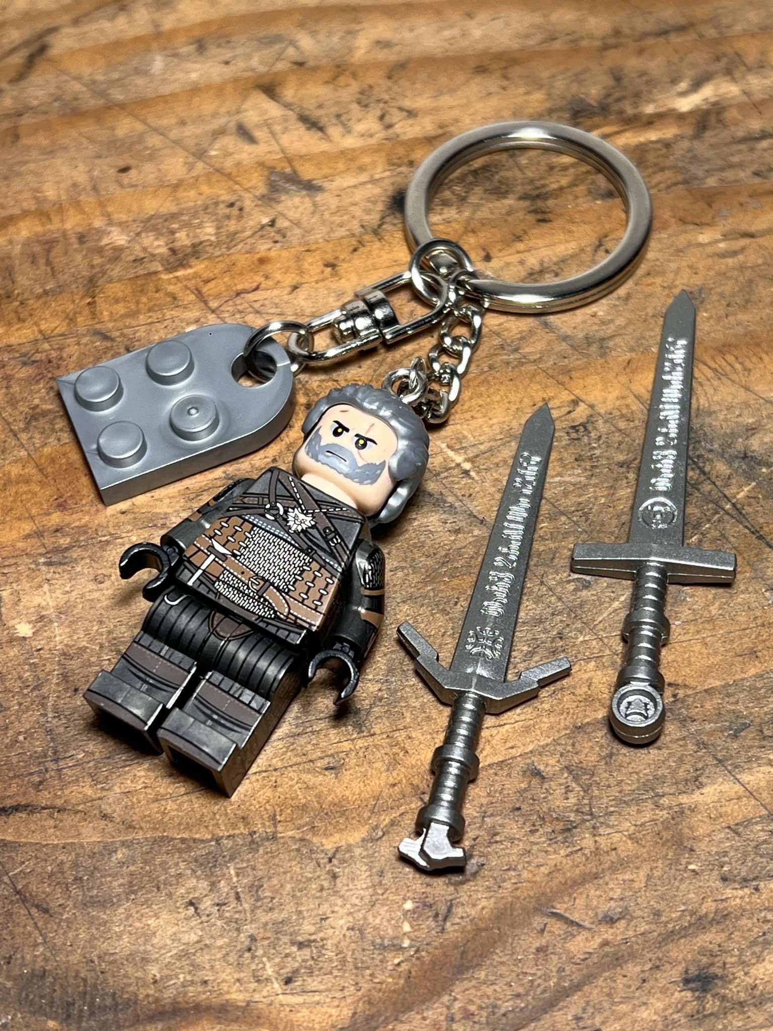 Cartoon Network Witcher 3 irritated minifigure keychain custom handmade Size ONE SIZE - 6 Thumbnail