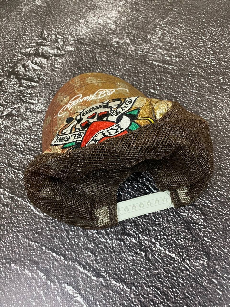Ed Hardy Vintage Ed Hardy Gold Cap Hats Japanese Streetwear Y2K Size ONE SIZE - 3 Thumbnail