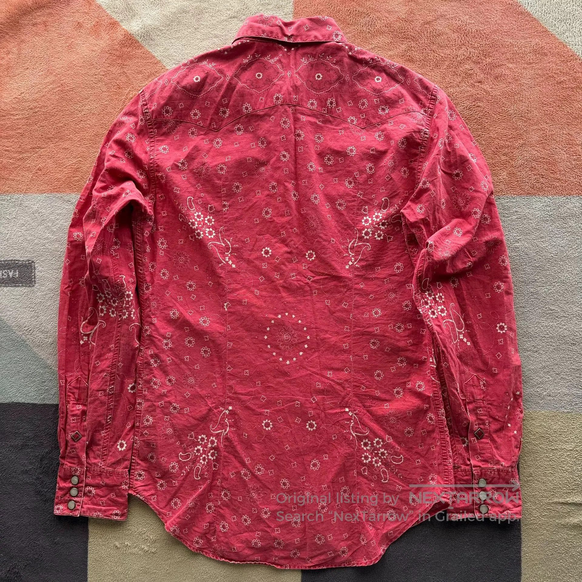 RRL Ralph Lauren RRL Red Bandana Western Shirt. Size US S / EU 44-46 / 1 - 2 Thumbnail