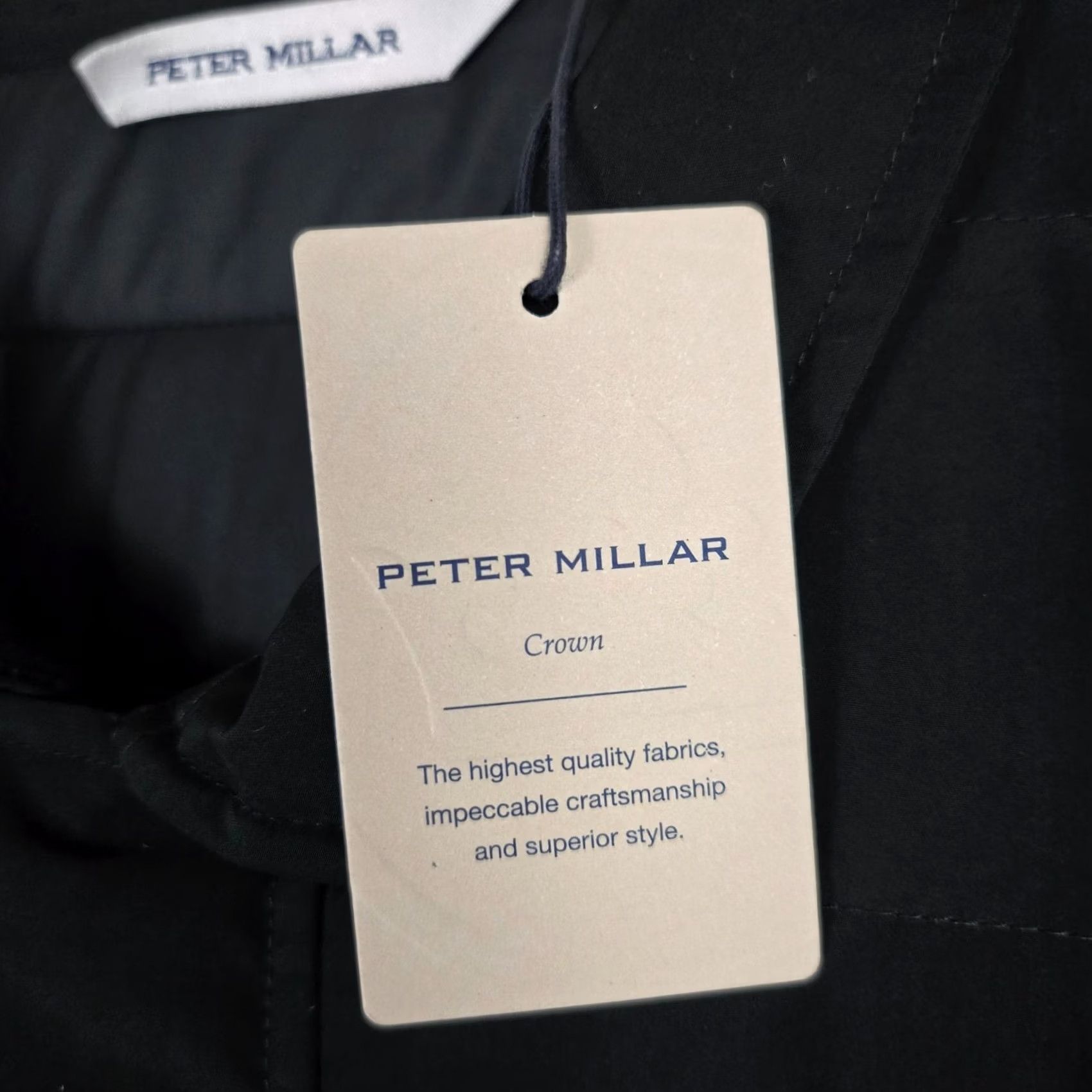 Peter Millar PETER MILLAR Full Zip Windproof Insulated Mens Large Field Jacket Black Size US L / EU 52-54 / 3 - 3 Thumbnail