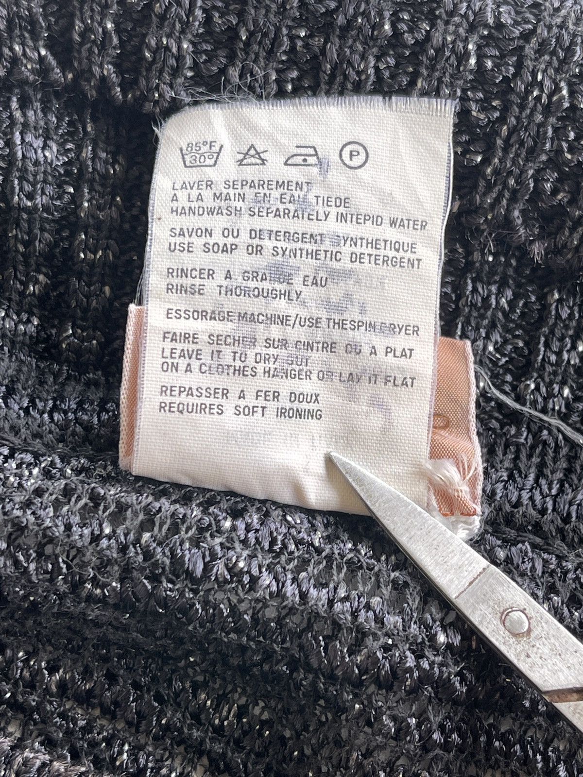 Courreges Vintage Courreges Rayon Abstract Knitted Sweater Size L / US 10 / IT 46 - 7 Thumbnail