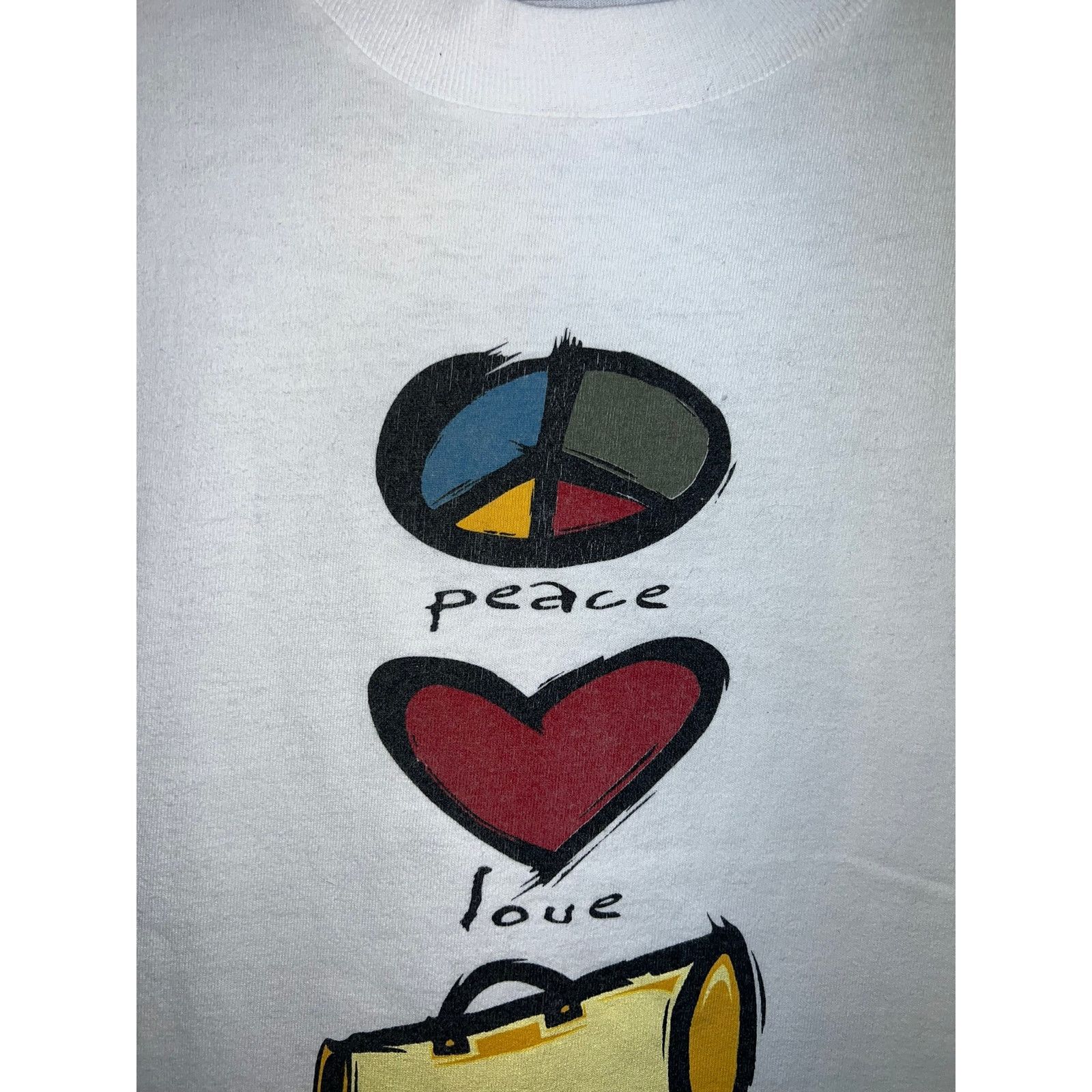 Vintage Vintage Girl World Shirt Peace Love Cheerleading Tee XL Size US XL / EU 56 / 4 - 3 Thumbnail