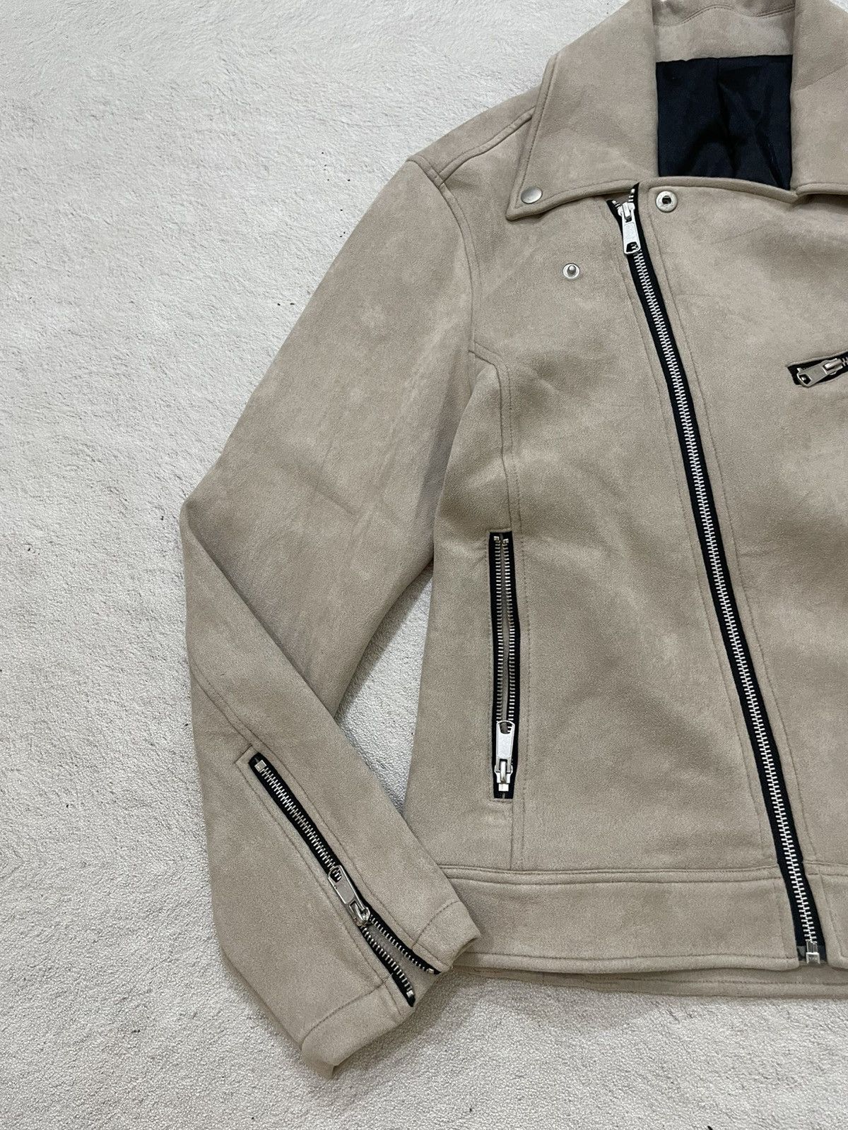 Japanese Brand 00s Japan Jacket Shearling Collar Asymmetrical Zip Vkei Y2K Size US M / EU 48-50 / 2 - 2 Thumbnail