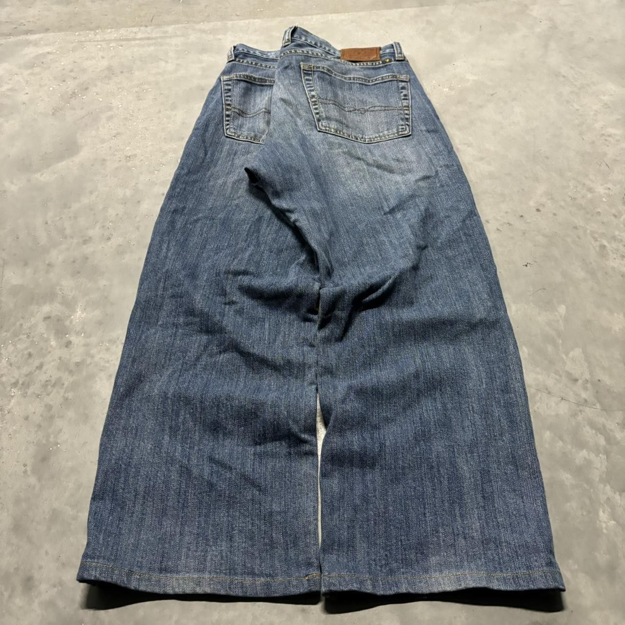 Japanese Brand × Vintage Crazy Vintage Y2K/2000s Baggy Grunge Dark Wash Skater Denim Jeans! Size US 36 / EU 52 - 4 Thumbnail