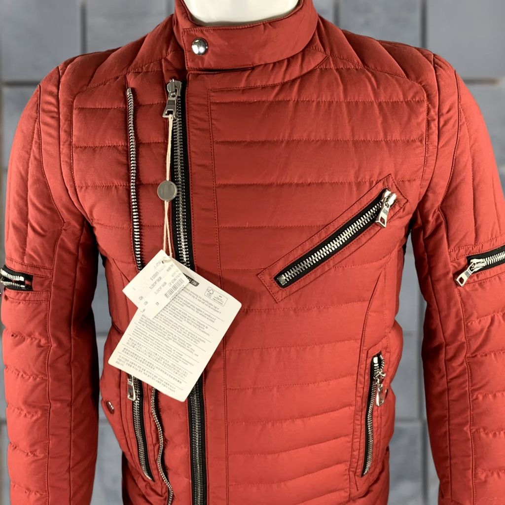 Balmain BALMAIN Size S Red Brick Cotton Polyamide Quilted Jacket Mens Jacket Size US S / EU 44-46 / 1 - 1 Thumbnail