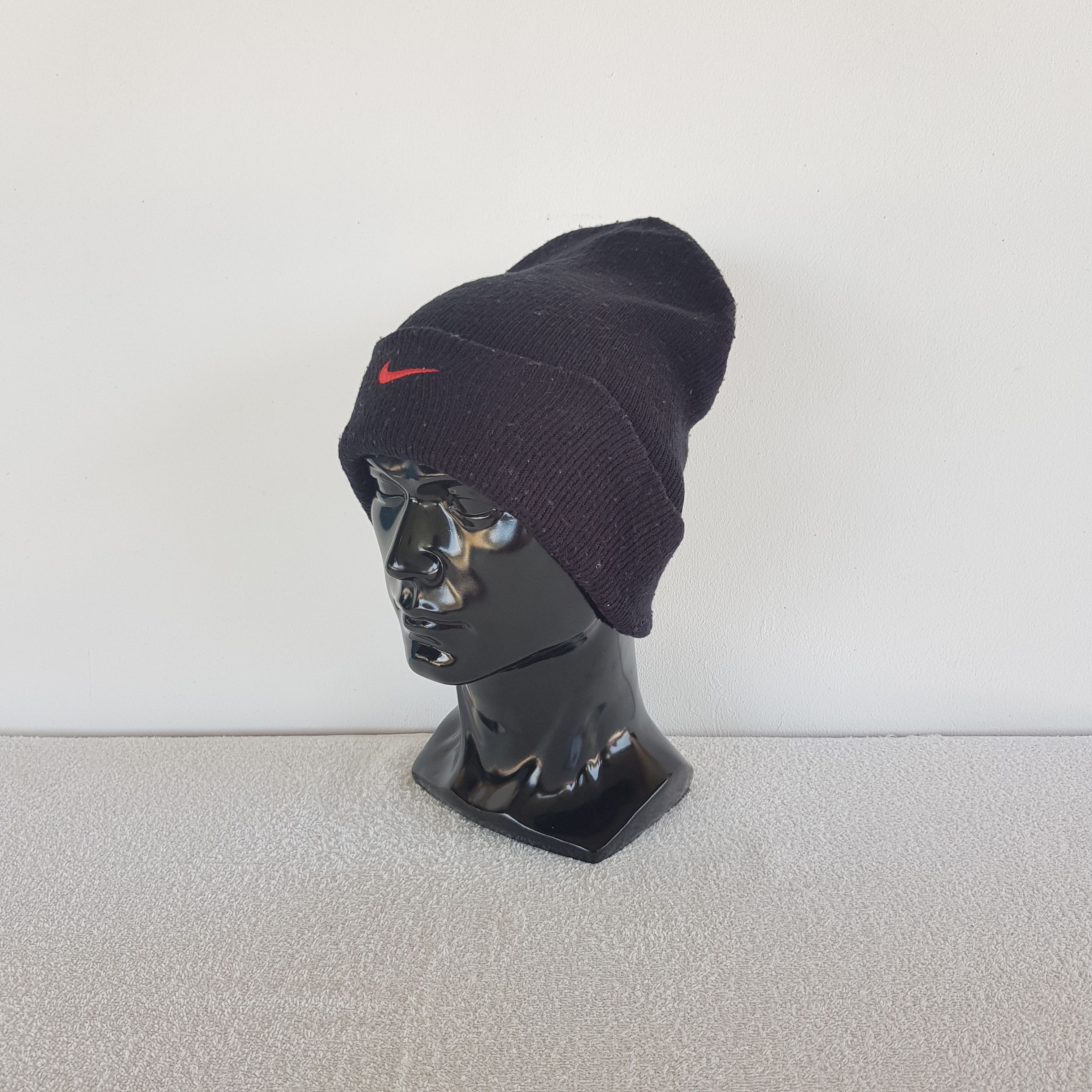 Japanese Brand Vintage 90s Nike Beanie Nike Swoosh Snow Caps Hats. Size ONE SIZE - 2 Thumbnail
