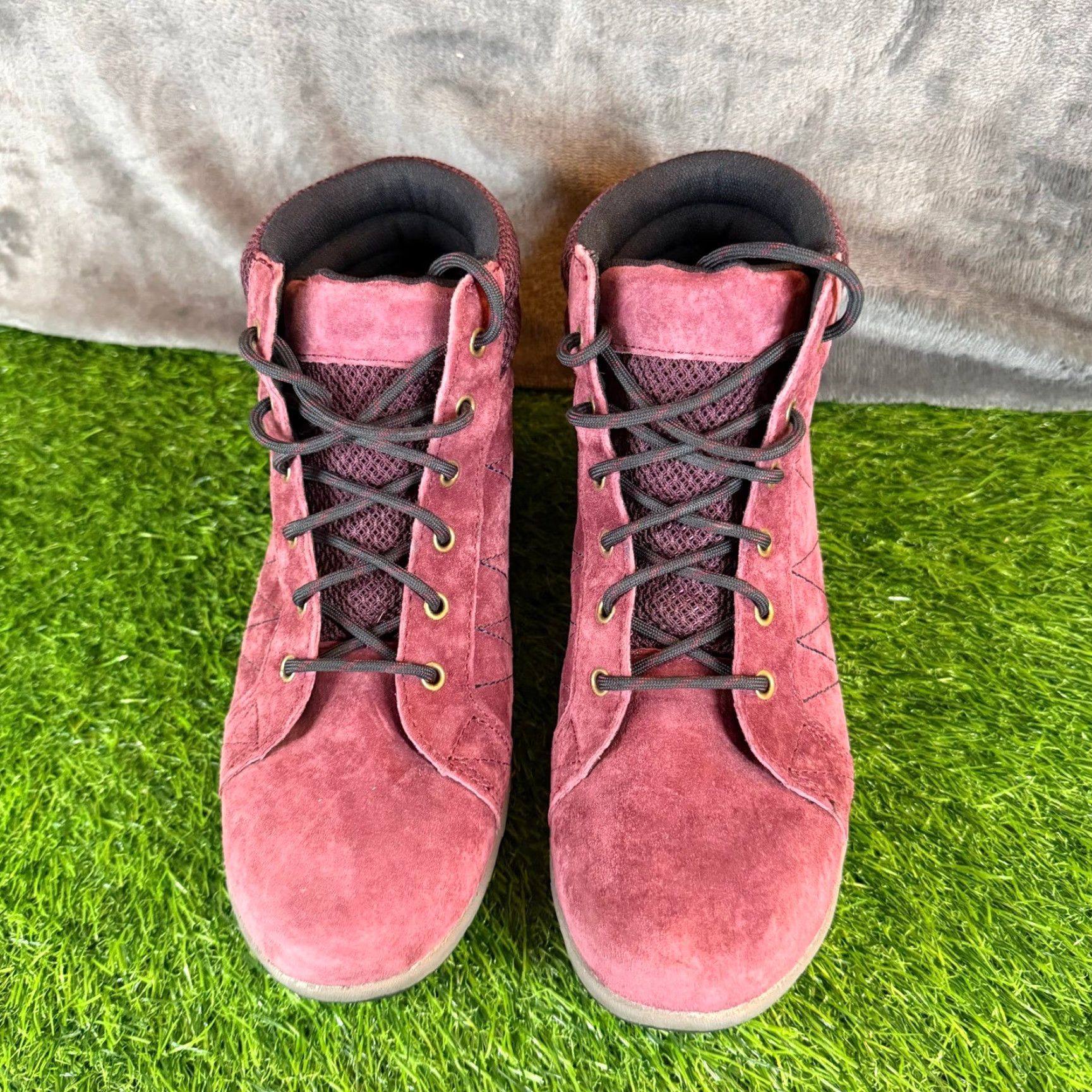 Duluth Trading Company Duluth Trading Burgundy Suede Lace Up Ankle Boots Padded Collar Womens 6.5 M Size US 7 / IT 37 - 4 Thumbnail