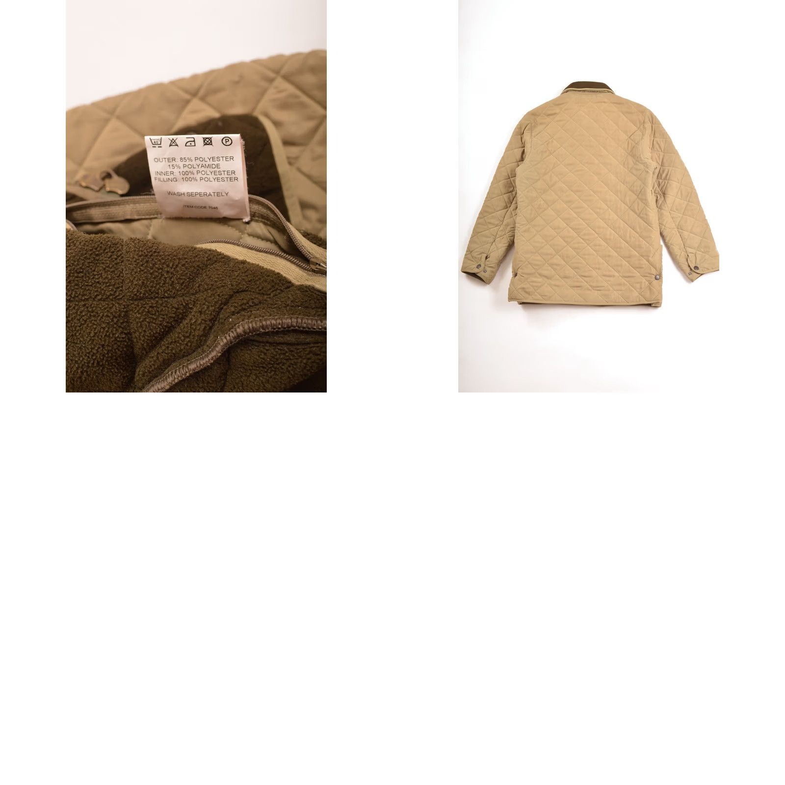 Barbour BARBOUR D2020 Microfibre Polarquilt T Long Quilted Jacket, Beige, Size S, Men, Jacket, Quilted, Long, Polyester, Fleece Lined Size US S / EU 44-46 / 1 - 8 Thumbnail
