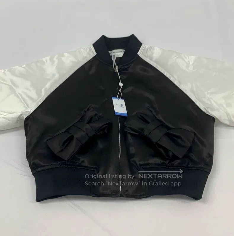 Comme des Garcons Comme des Garcons Bow Tie Detailing Satin Pilot Jacket Size M / US 6-8 / IT 42-44 - 2 Thumbnail