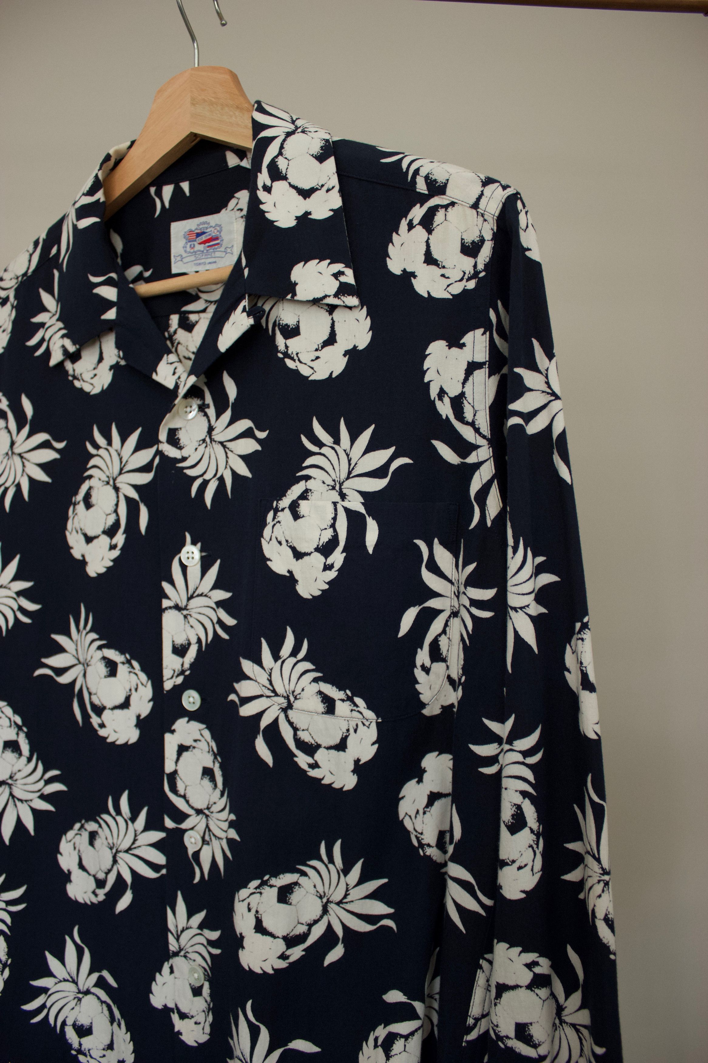 Sophnet. Hawaiian Print Camp Collar Long Sleeve Shirt Size US S / EU 44-46 / 1 - 4 Thumbnail