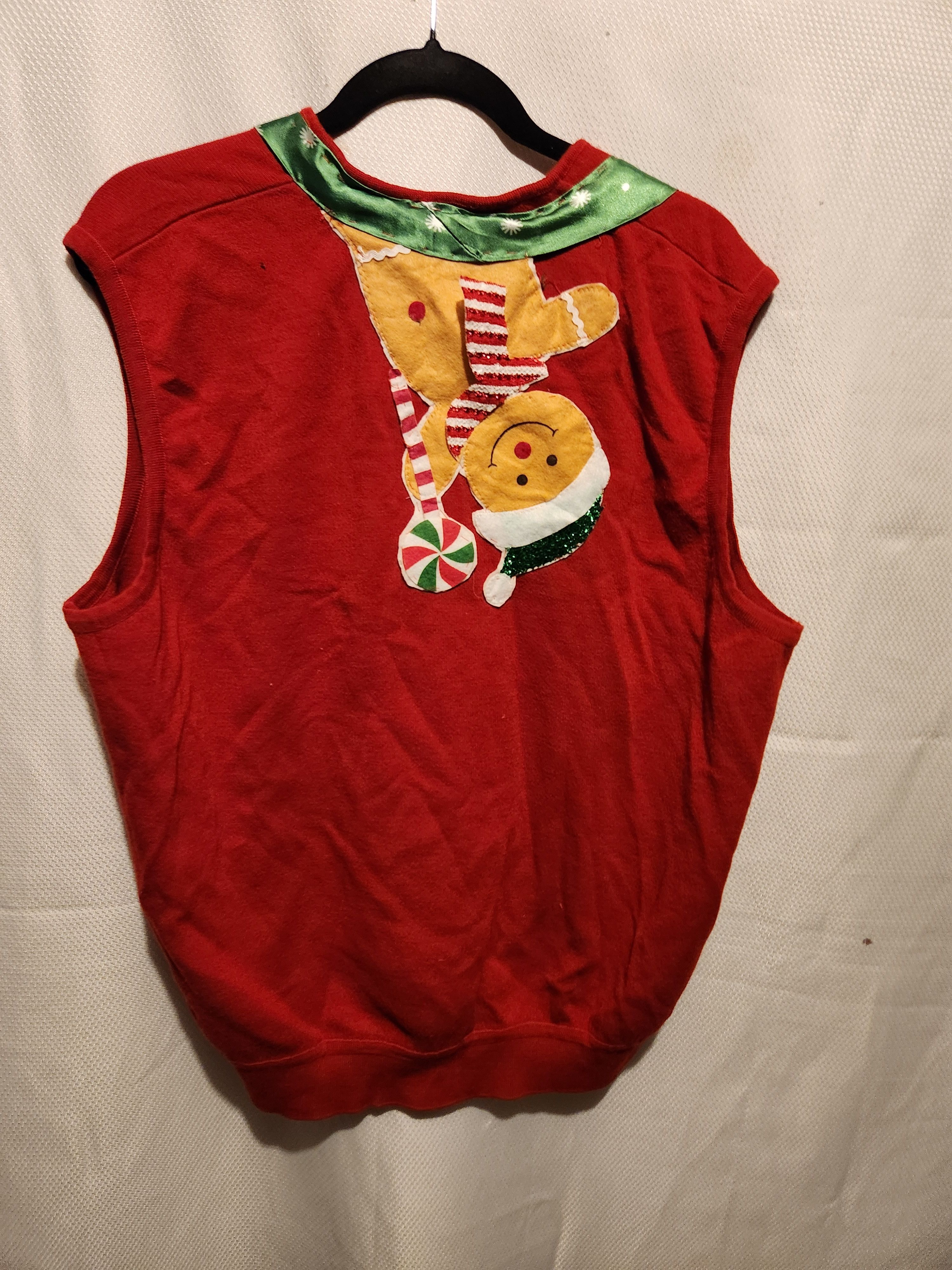 St. Croix Vintage 100% Wool Men's Christmas Cardigan Vest Size US XL / EU 56 / 4 - 2 Thumbnail