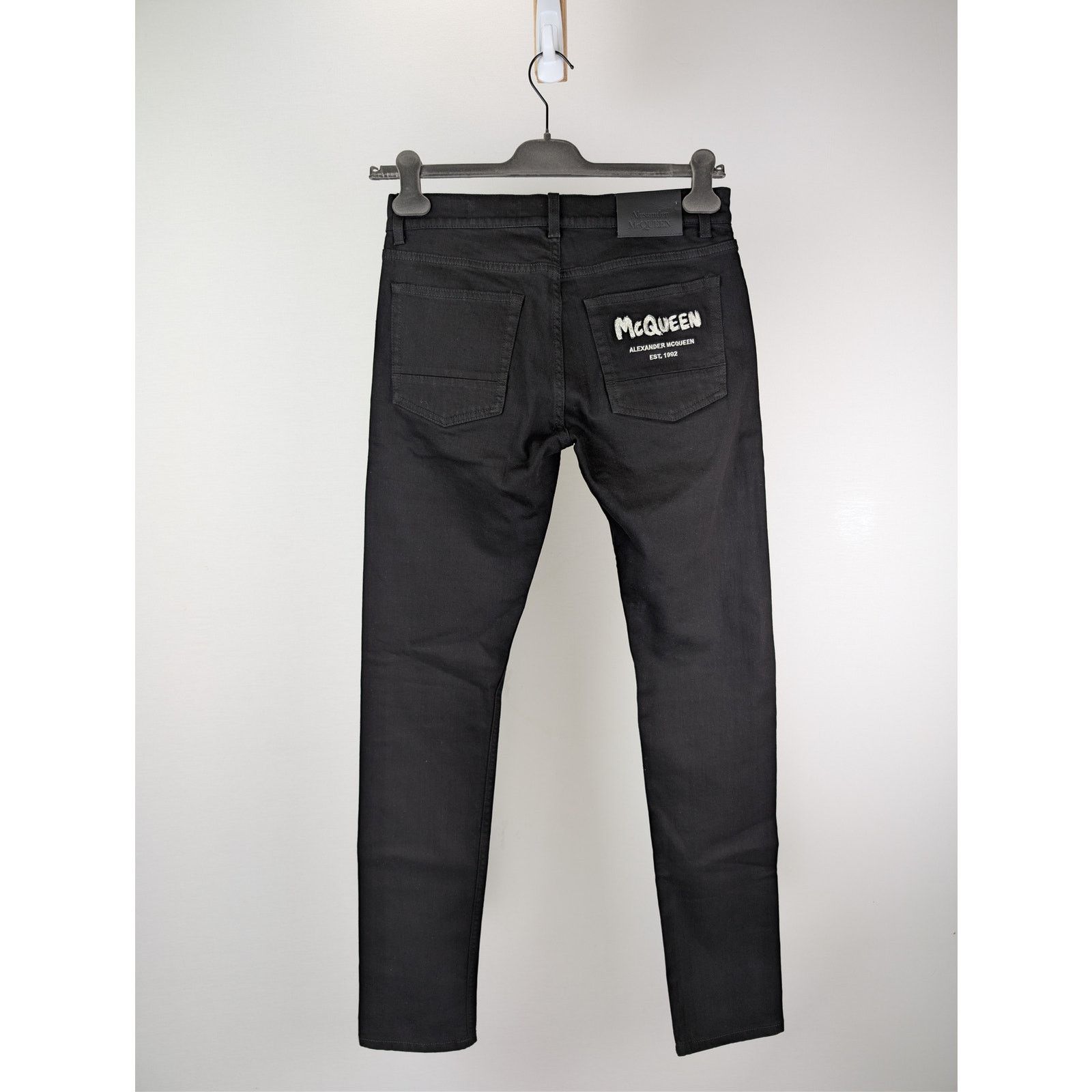 Alexander McQueen o1rshd1 Organic Matte Black Denim Jean in Black Size US 30 / EU 46 - 1 Thumbnail