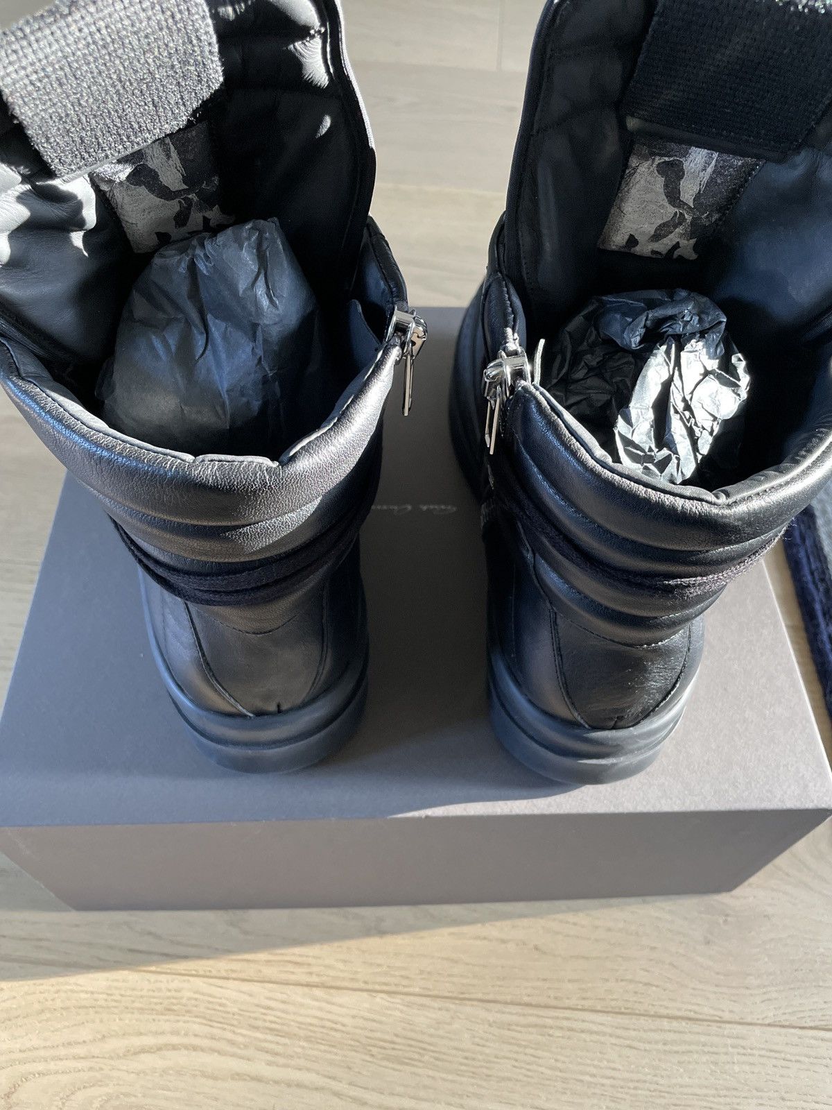 Rick Owens Geobasket Mega Bumper in Triple Black Rick Owens Geobasket Mega Bumper in Triple Black