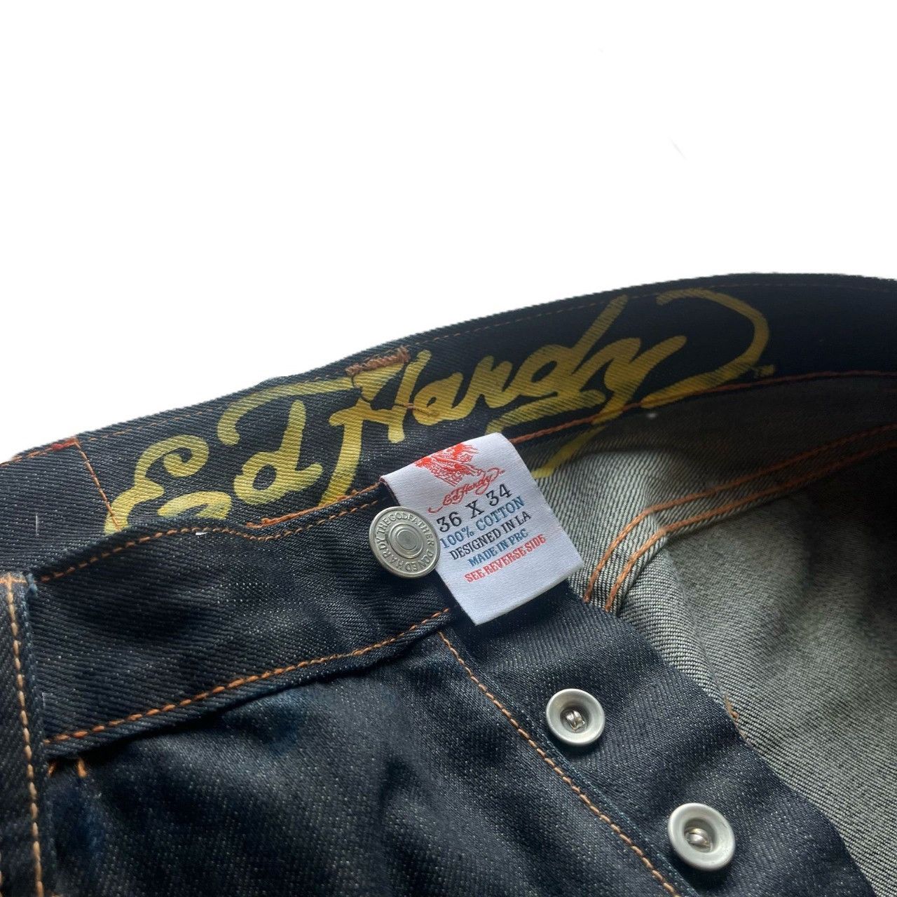 Ed Hardy × Vintage Ed Hardy Skull Jeans Size US 36 / EU 52 - 4 Thumbnail