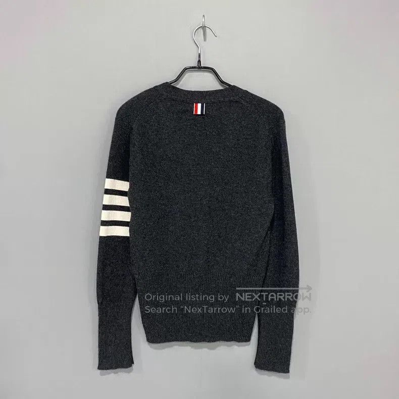 Thom Browne Thom Browne Dark Gray Cashmere Cardigan Size US XXS / EU 40 - 3 Thumbnail