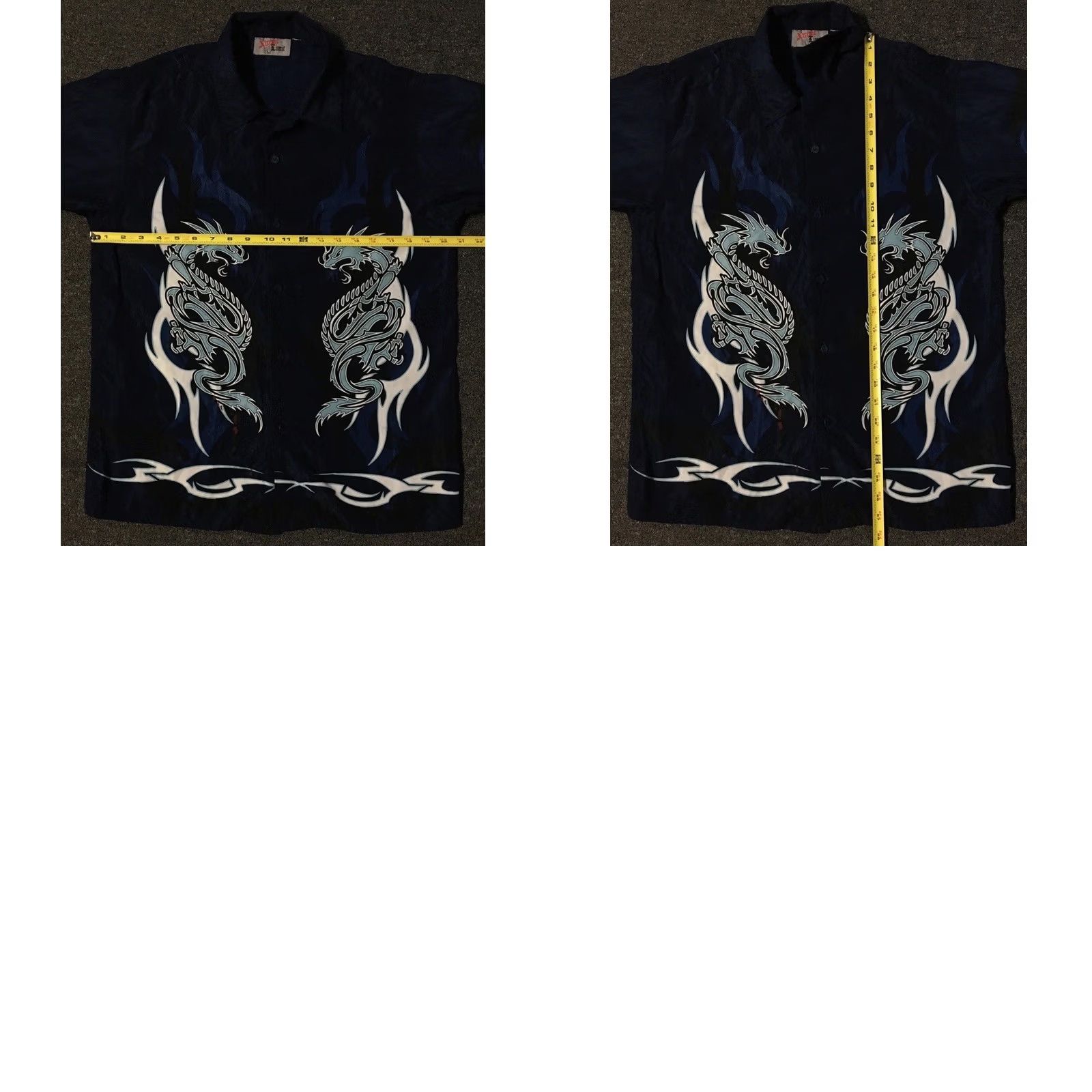 Vintage VINTAGE Dragon Flames All Over Print Button Down Shirt S Blue 90s Y2K Grunge Harley Surf Skate Biker Punk Rock Mens Size US S / EU 44-46 / 1 - 8 Thumbnail