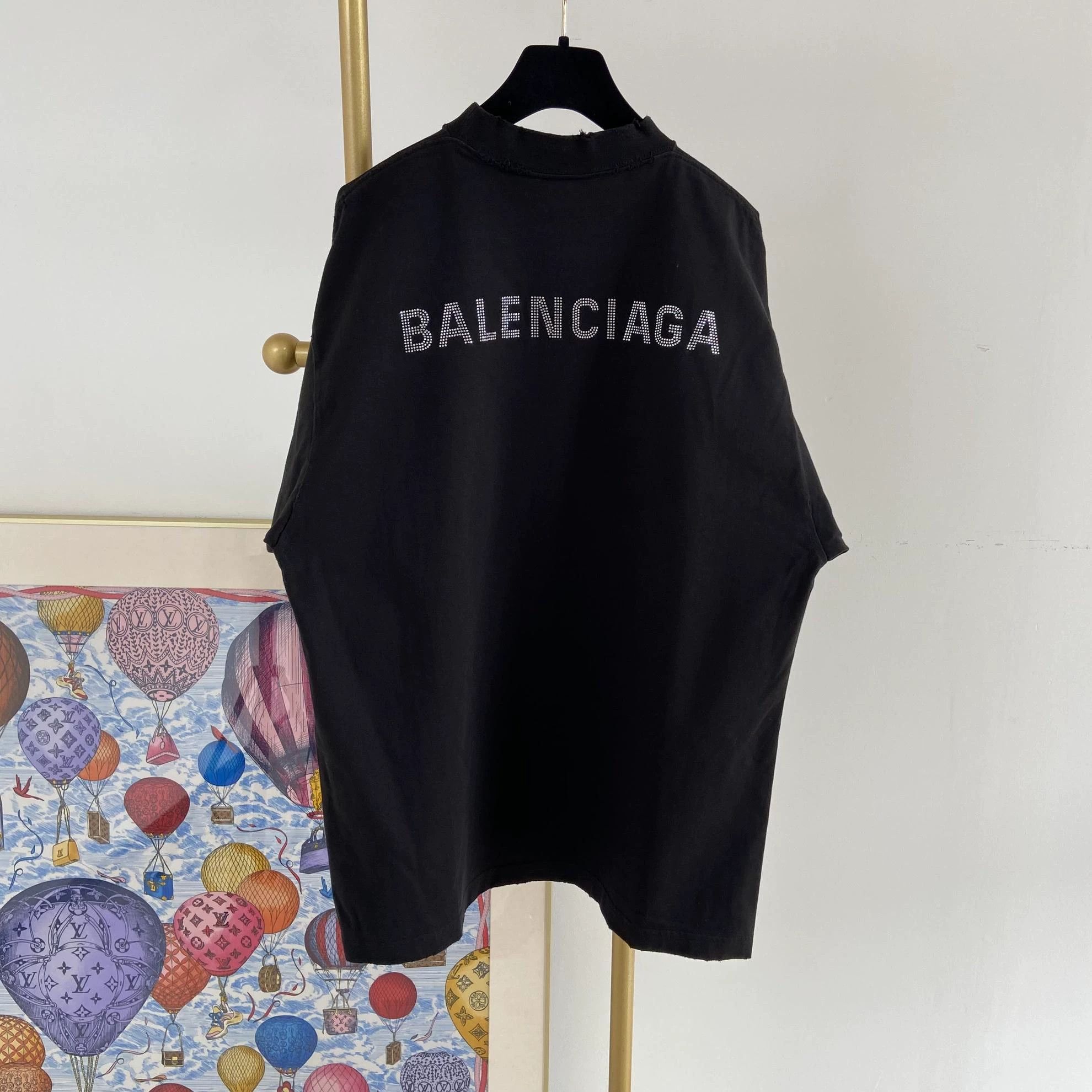Balenciaga Balenciaga Crystal Logo Black S Tee tags 0681 Size US S / EU 44-46 / 1 - 2 Thumbnail