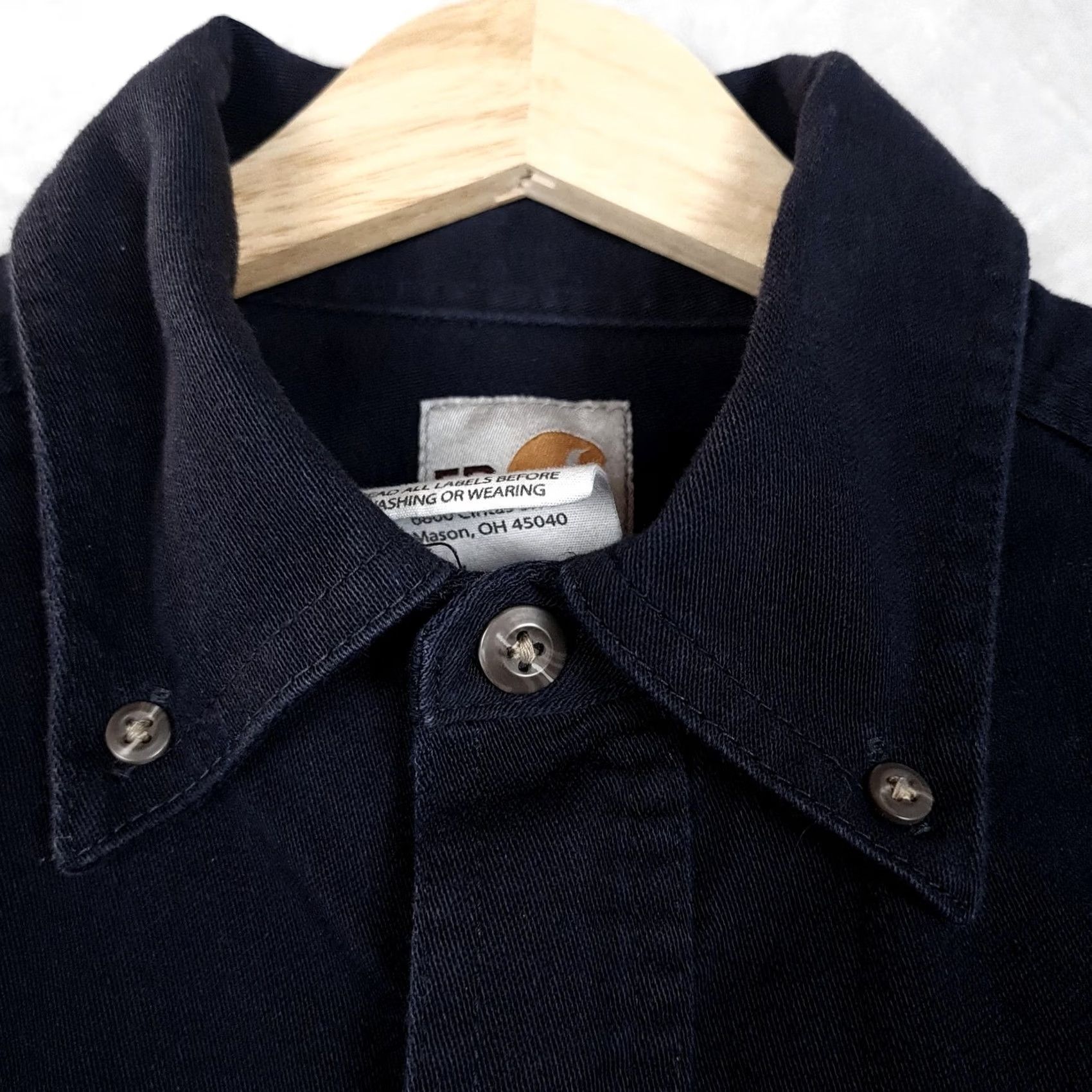 Carhartt VINTAGE Carhartt FR Shirt Mens S Navy Flame Resistant Button Up Workwear NFPA 2112 Size US S / EU 44-46 / 1 - 3 Thumbnail