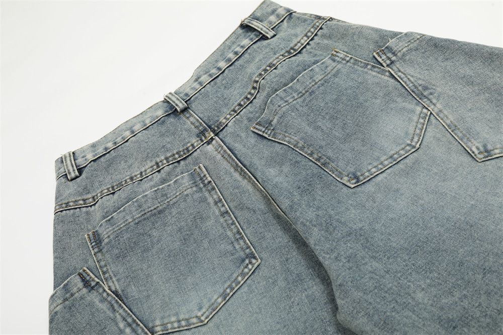 Jean Men's loose distressed washed punk workwear scimitar jeans Size US 32 / EU 48 - 5 Thumbnail