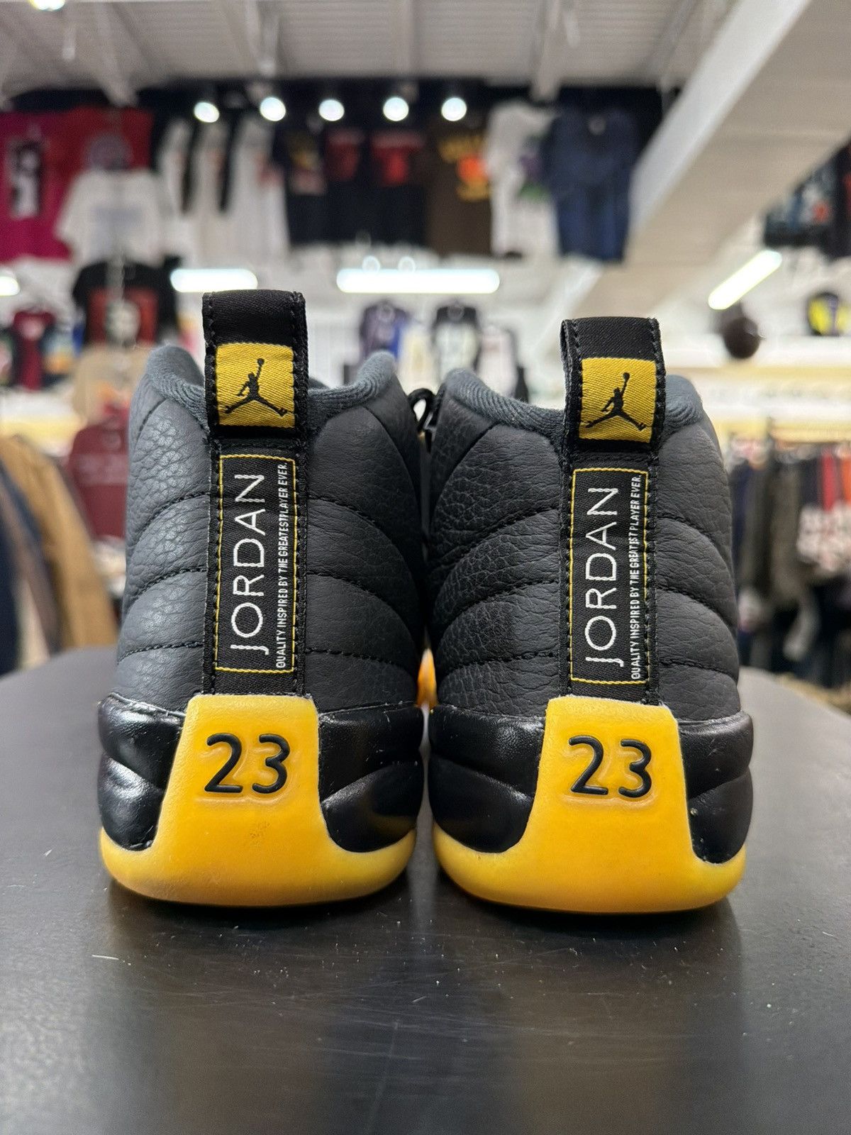 Jordan Brand Air Jordan 12 Black University Gold Size 4Y (2020) Size US 5 / EU 37 - 5 Thumbnail