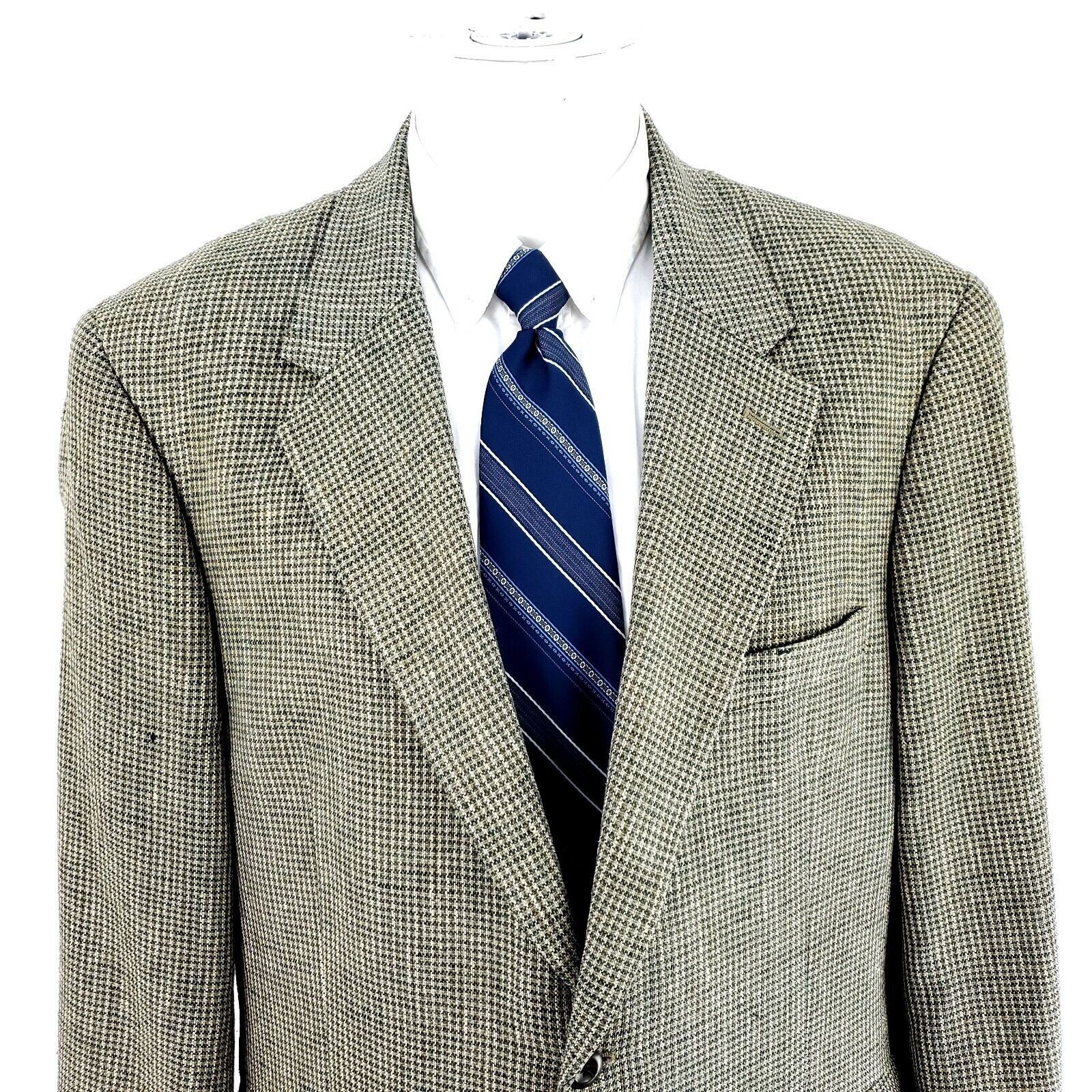 Savile Row Savile Row 100% Silk Textured 2 Button Sport Coat 40R Green Size 40R - 1 Thumbnail
