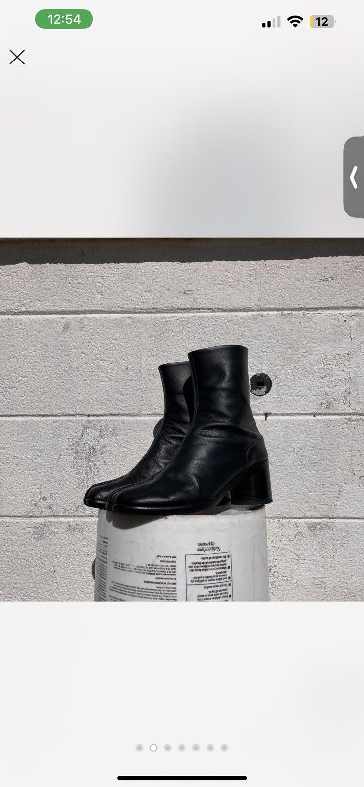 Maison Margiela Maison Margiela Black Leather Tabi Boots Size US 11 / IT 41 - 2 Thumbnail