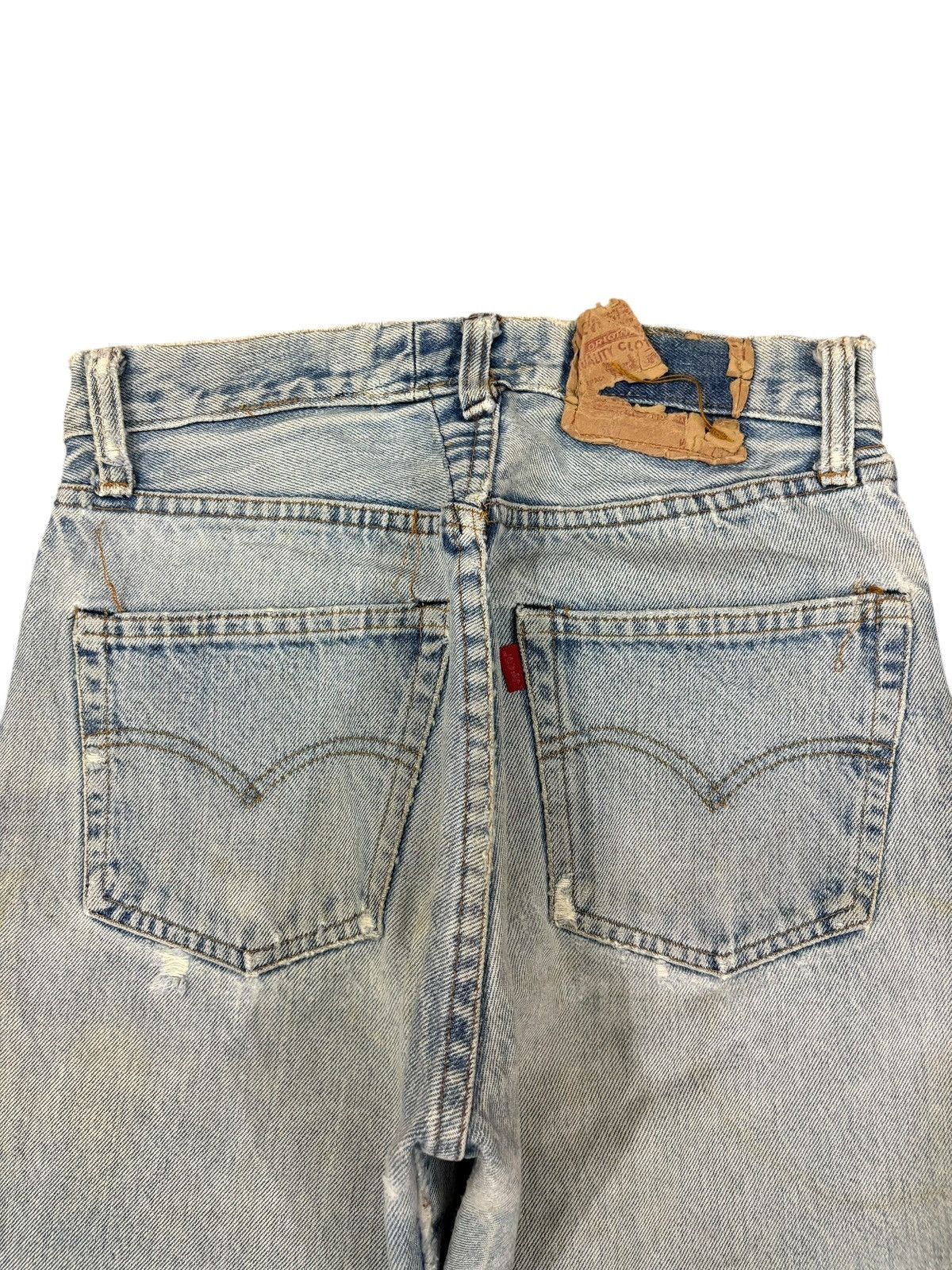 Levi's Vintage 70s Levis 501 Selvedge Distress Jean Shorts Button 6 Size US 27 - 5 Thumbnail