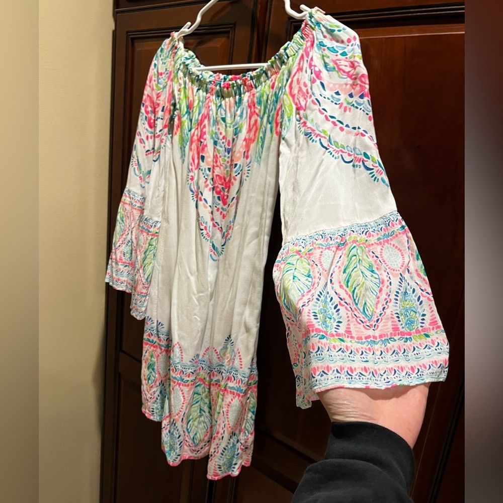 Lilly Pulitzer Lilly Pulitzer Off-Shoulder Flounce Sleeve Nevie Dress - XXS Size XXS / US 00 / IT 34 - 4 Thumbnail