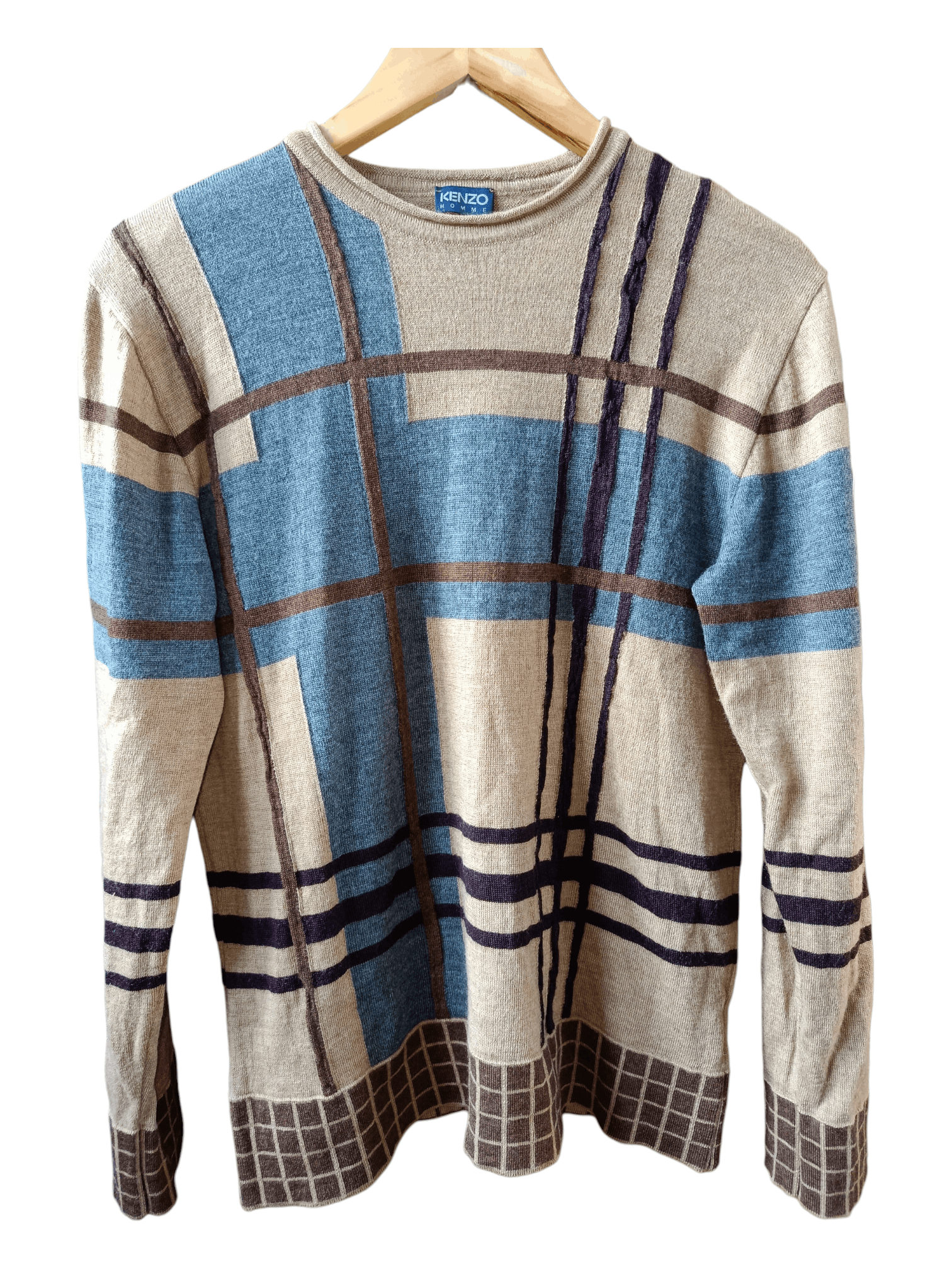 Kenzo Woolen Kenzo Homme Vintage Abstract Knitted Sweater Size US L / EU 52-54 / 3 - 3 Thumbnail