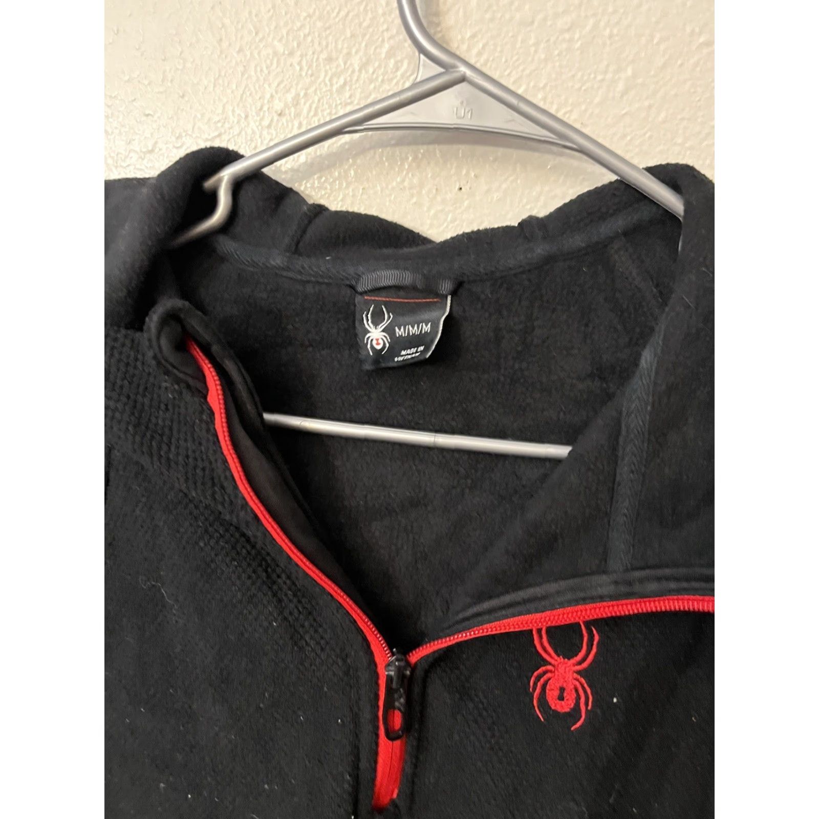 Spyder Spyder Boundless 1/4 Zip Black Pullover Red Spyder Logo Hoodie Men Medium Size US M / EU 48-50 / 2 - 2 Thumbnail