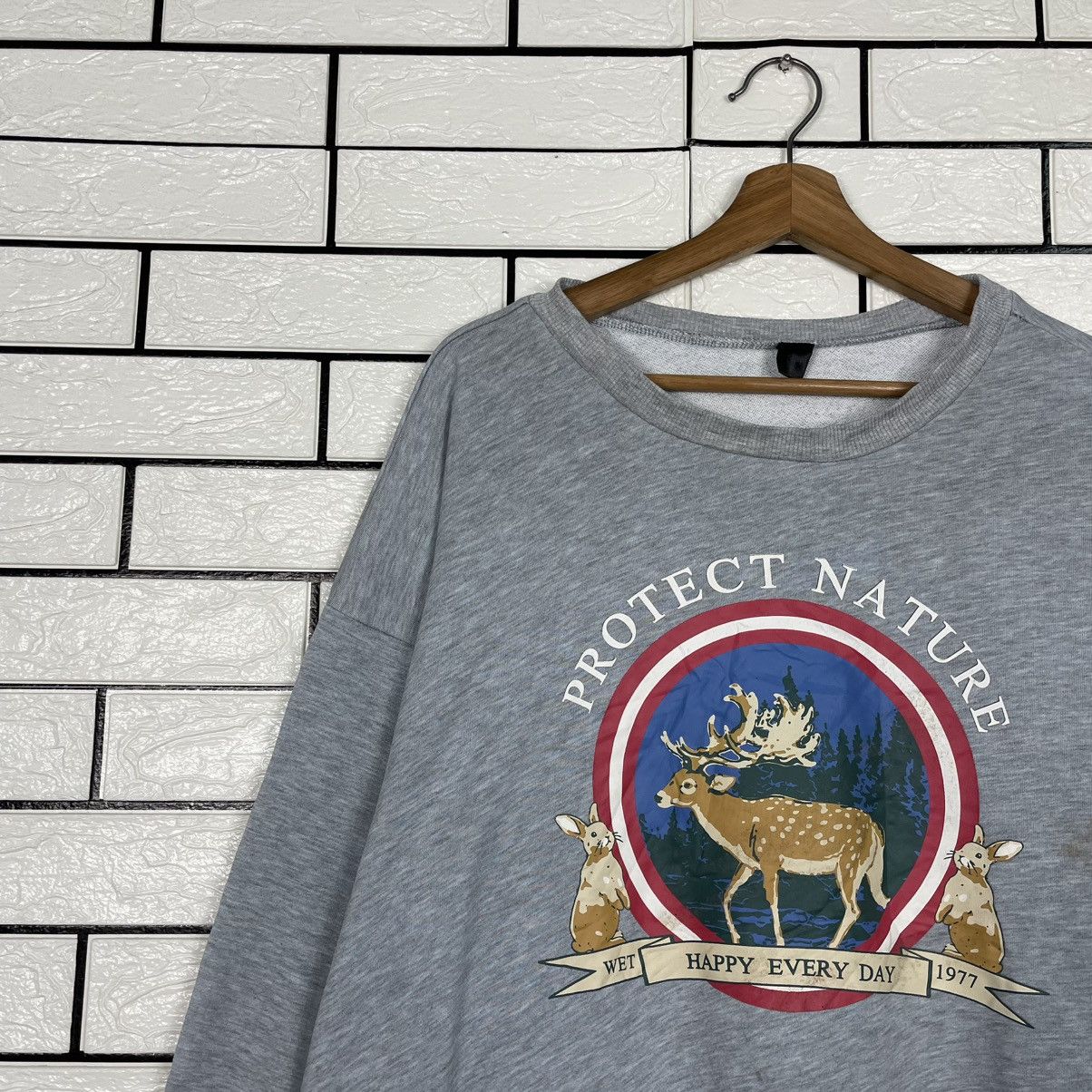 Japanese Brand Protect Nature Big Print Crewneck Sweatshirt Size US M / EU 48-50 / 2 - 6 Thumbnail
