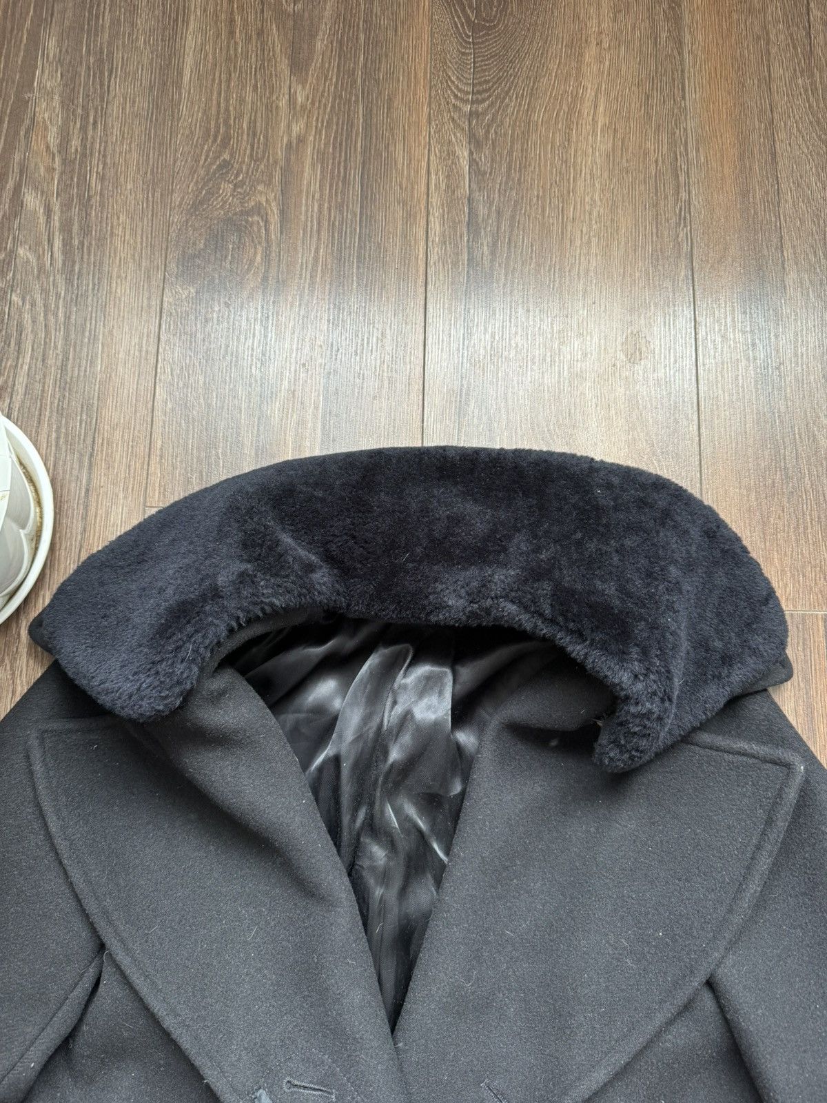 Acne Studios Acne Studios Women’s S avant garde black wool fur coat Size S / US 4 / IT 40 - 4 Thumbnail