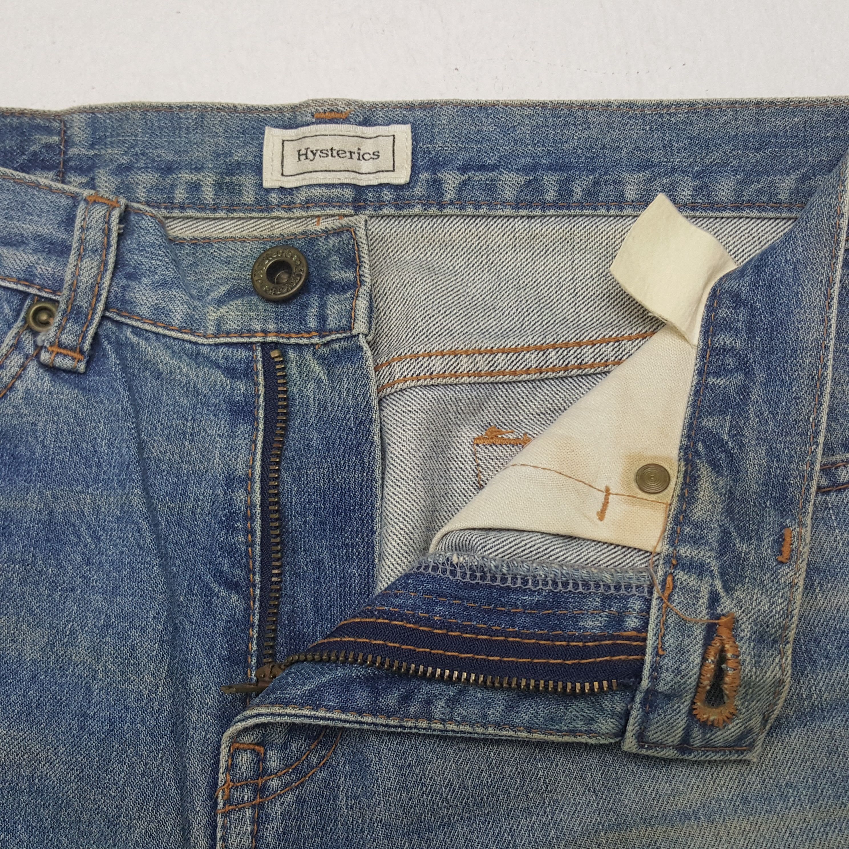 Hysteric Glamour × Japanese Brand × Vintage Vintage Hysteric Glamour Custom Art Logo Denim Jeans Size US 27 - 12 Thumbnail