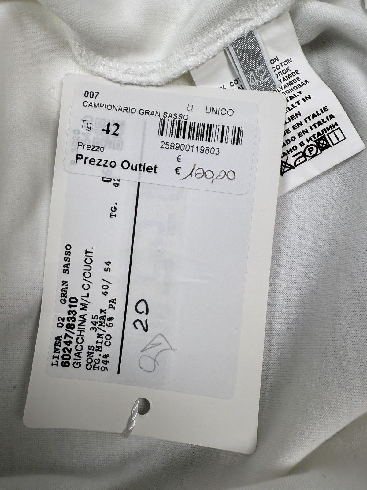 Gran Sasso Gran Sasso White Contrast Stitch Cotton Cardigan IT42 Size M / US 6-8 / IT 42-44 - 7 Thumbnail