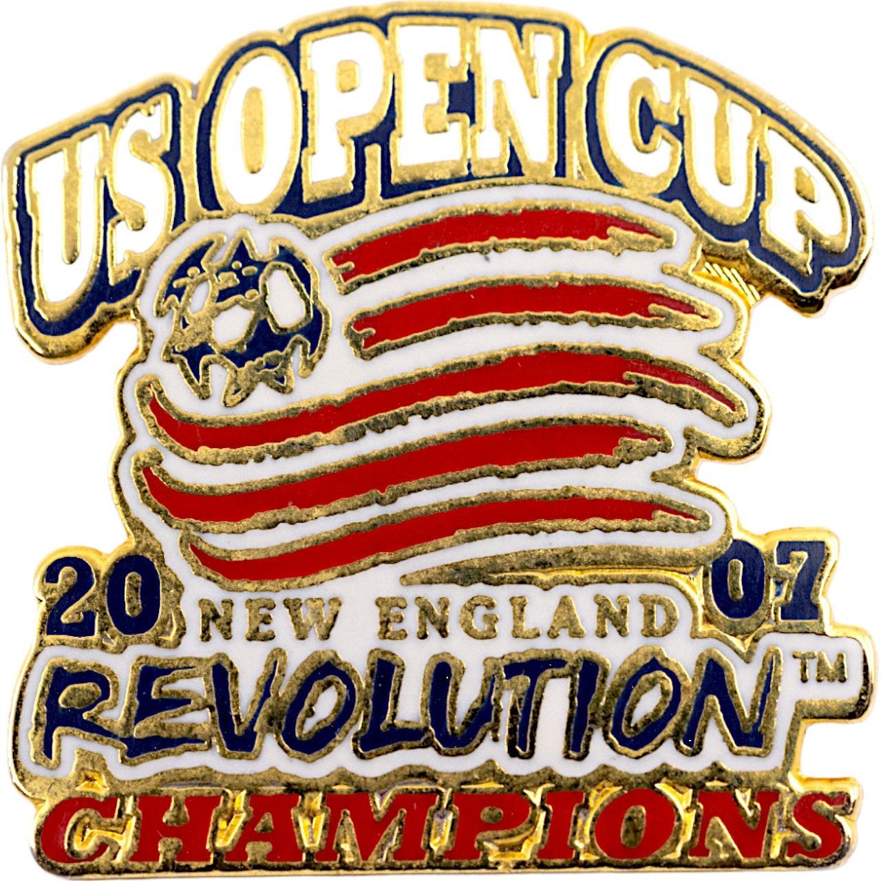 Other New England Revolution 2007 US Open Cup Champions Pin *NEW* Size ONE SIZE - 2 Thumbnail