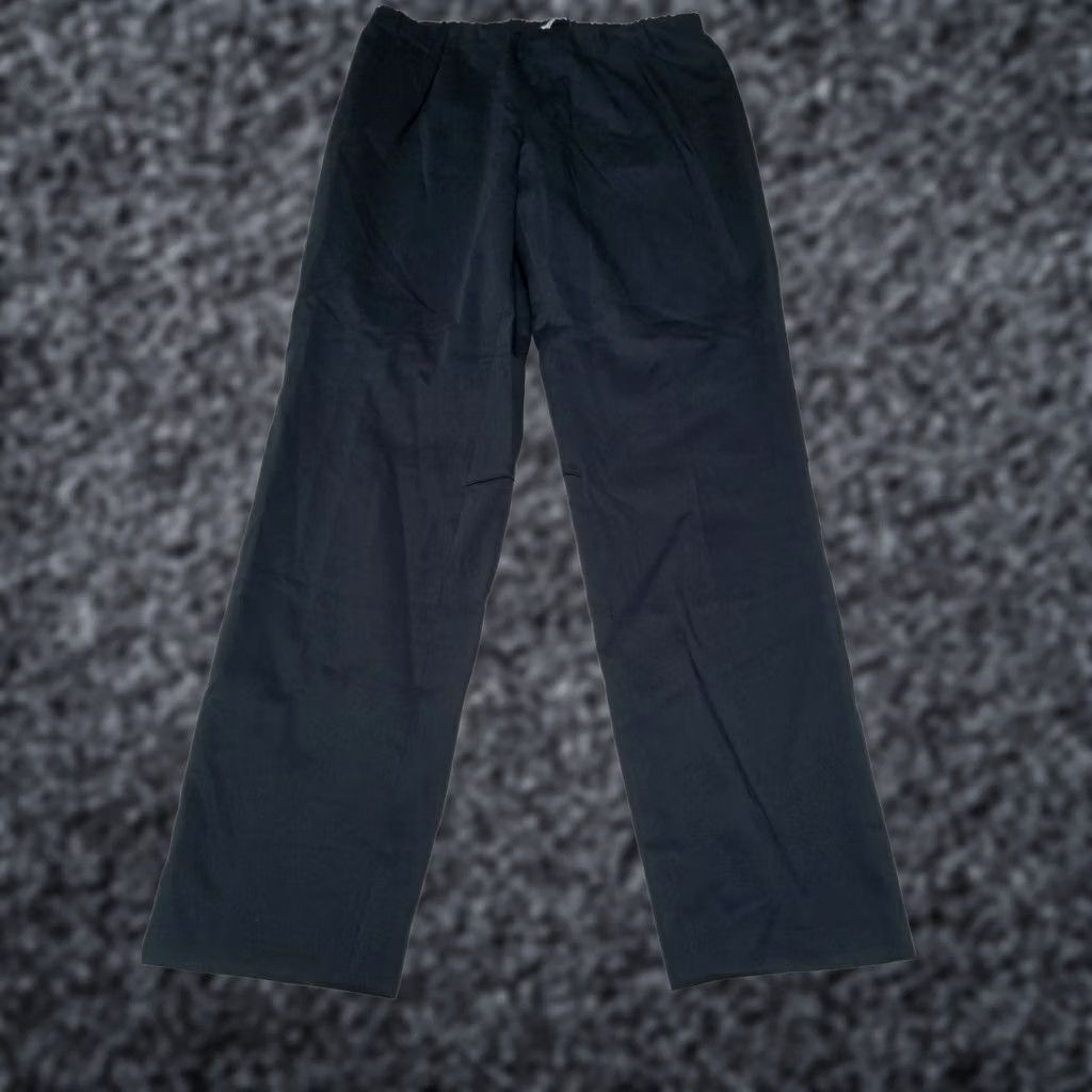 Vintage Via Masini 80 Firenze Womens Mid-Rise Straight Pants Stretch Waistband Black 46 Size 32" / US 10 / IT 46 - 1 Thumbnail