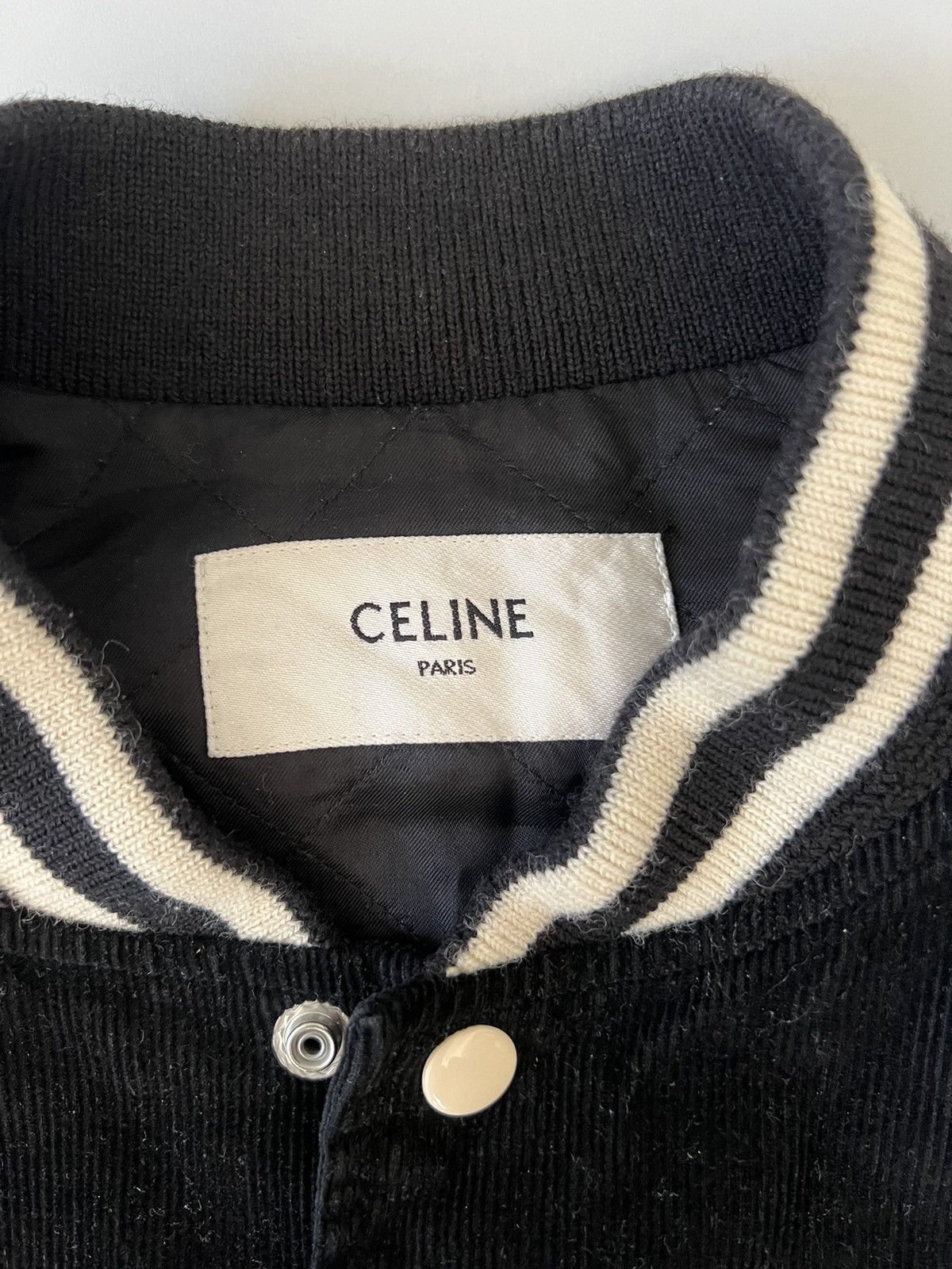 Celine Celine Corduroy Logo Varsity Jacket Size US M / EU 48-50 / 2 - 5 Thumbnail