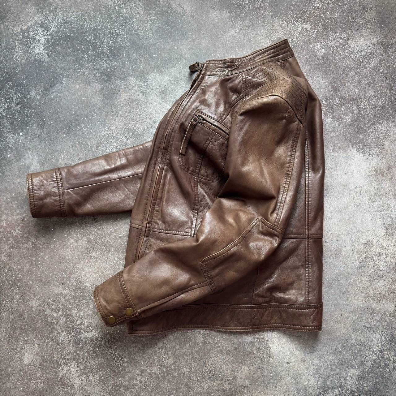 Hysteric Glamour × Japanese Brand Amazing Vintage Moto Biker Brown Leather Jacket Size M / US 6-8 / IT 42-44 - 2 Thumbnail