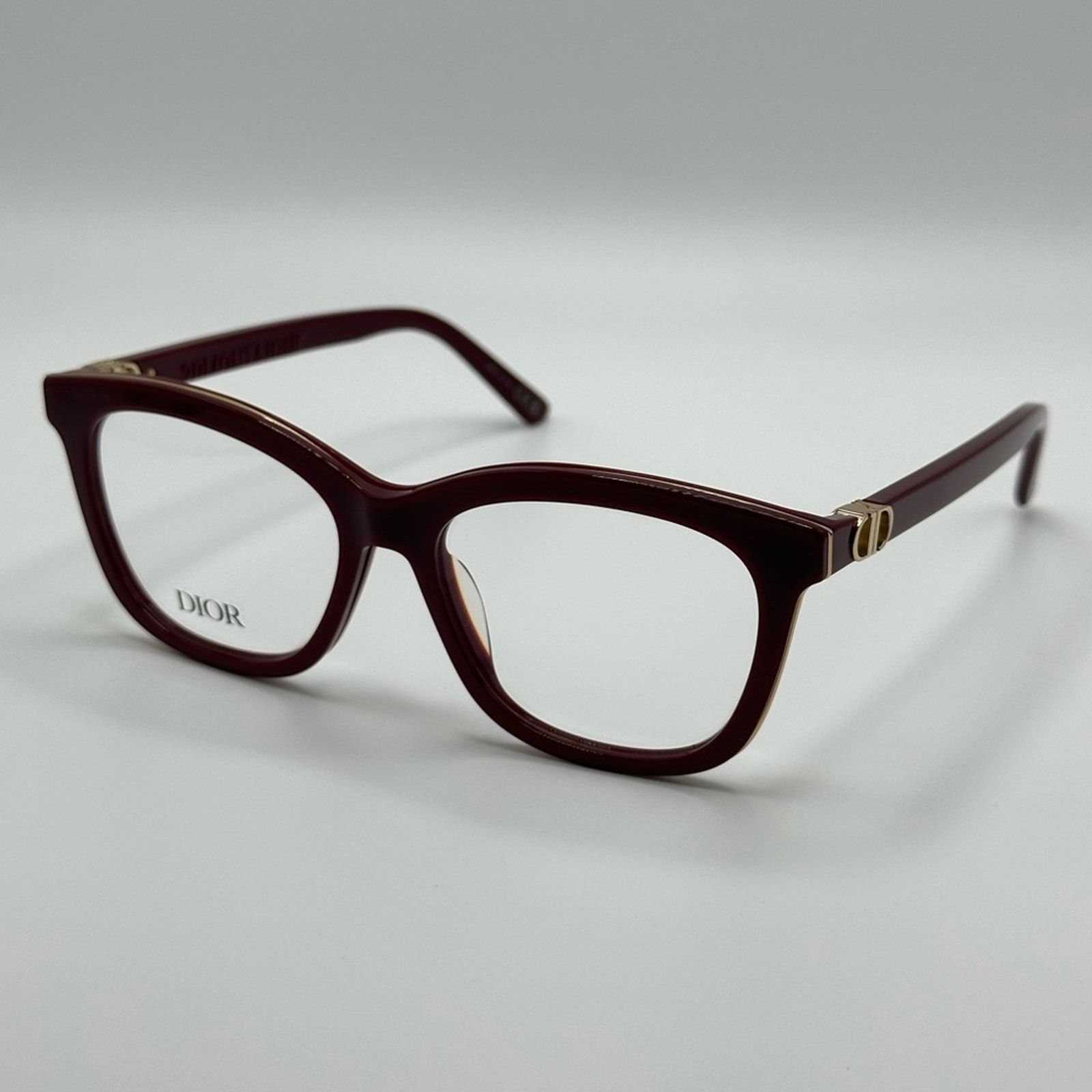 Dior NEW Dior Eyeglasses 30MontaigneminiO B2I 3500 Bordeaux Gold Size ONE SIZE - 1 Thumbnail