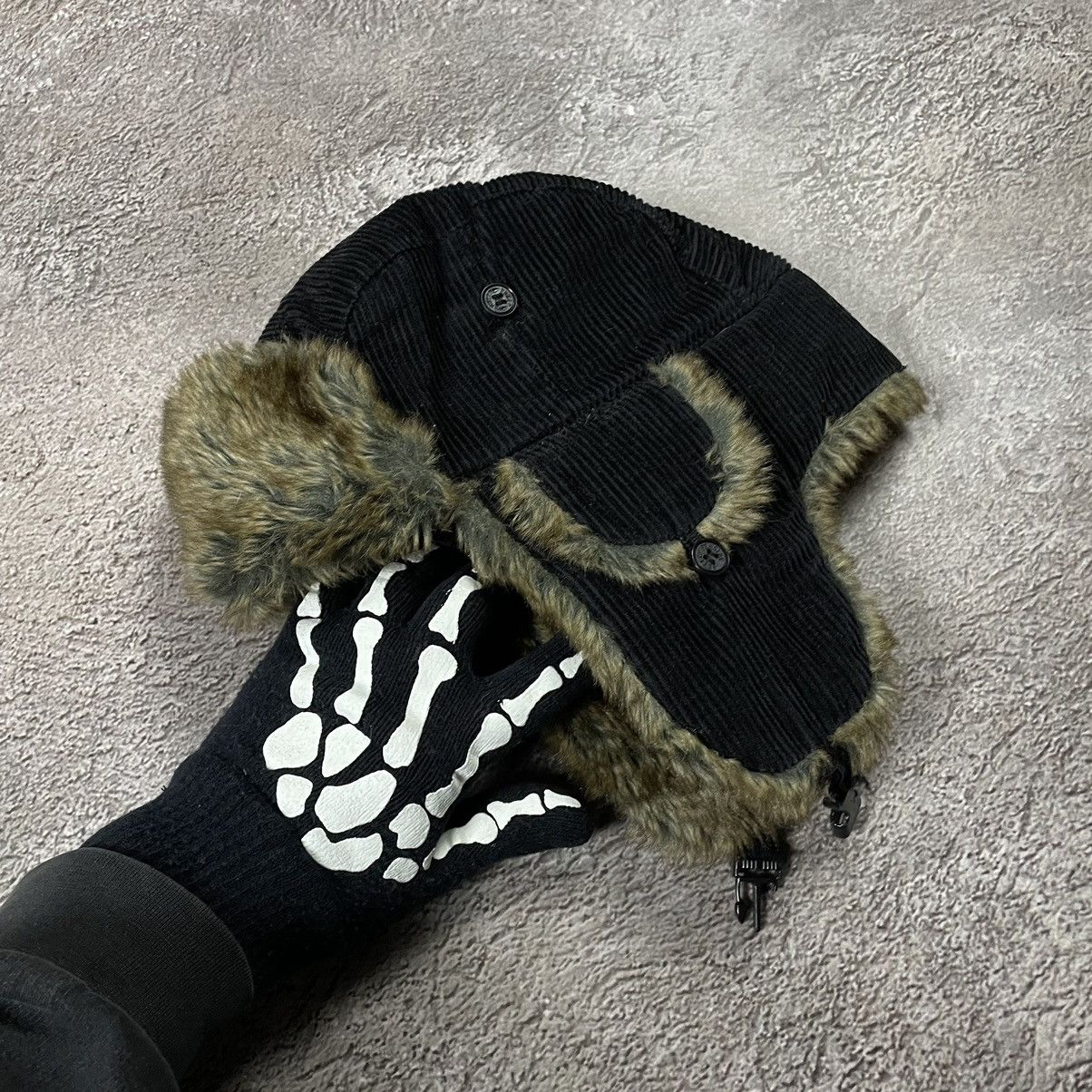 Vintage Vintage 90s Mohair Skeleton Gloves Beanie Alt Goth Faded OS Size ONE SIZE - 2 Thumbnail