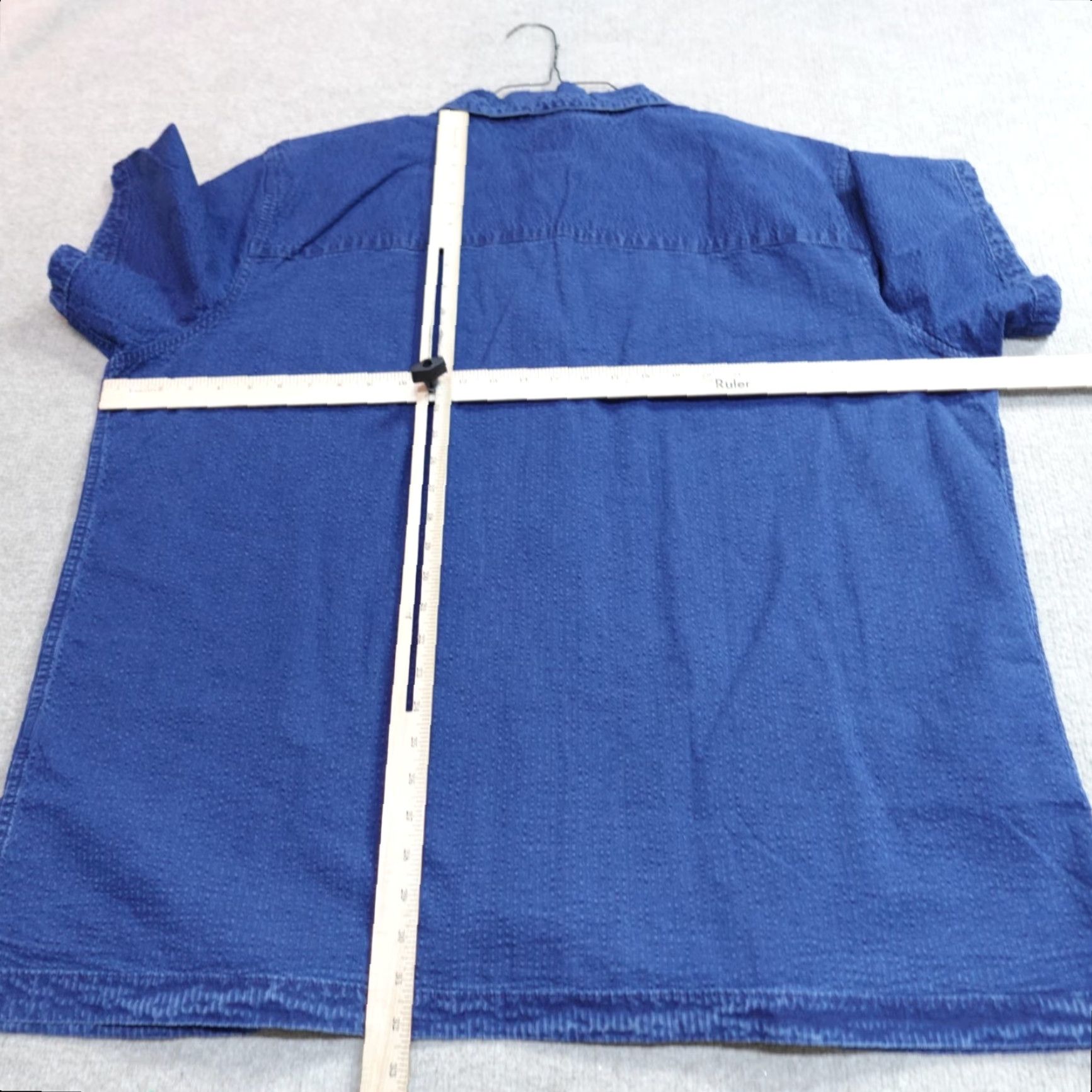 Gap Gap Shirt 2XL Blue Camp Collar Seersucker NEW Mens Short Sleeve Button Size US XXL / EU 58 / 5 - 5 Thumbnail