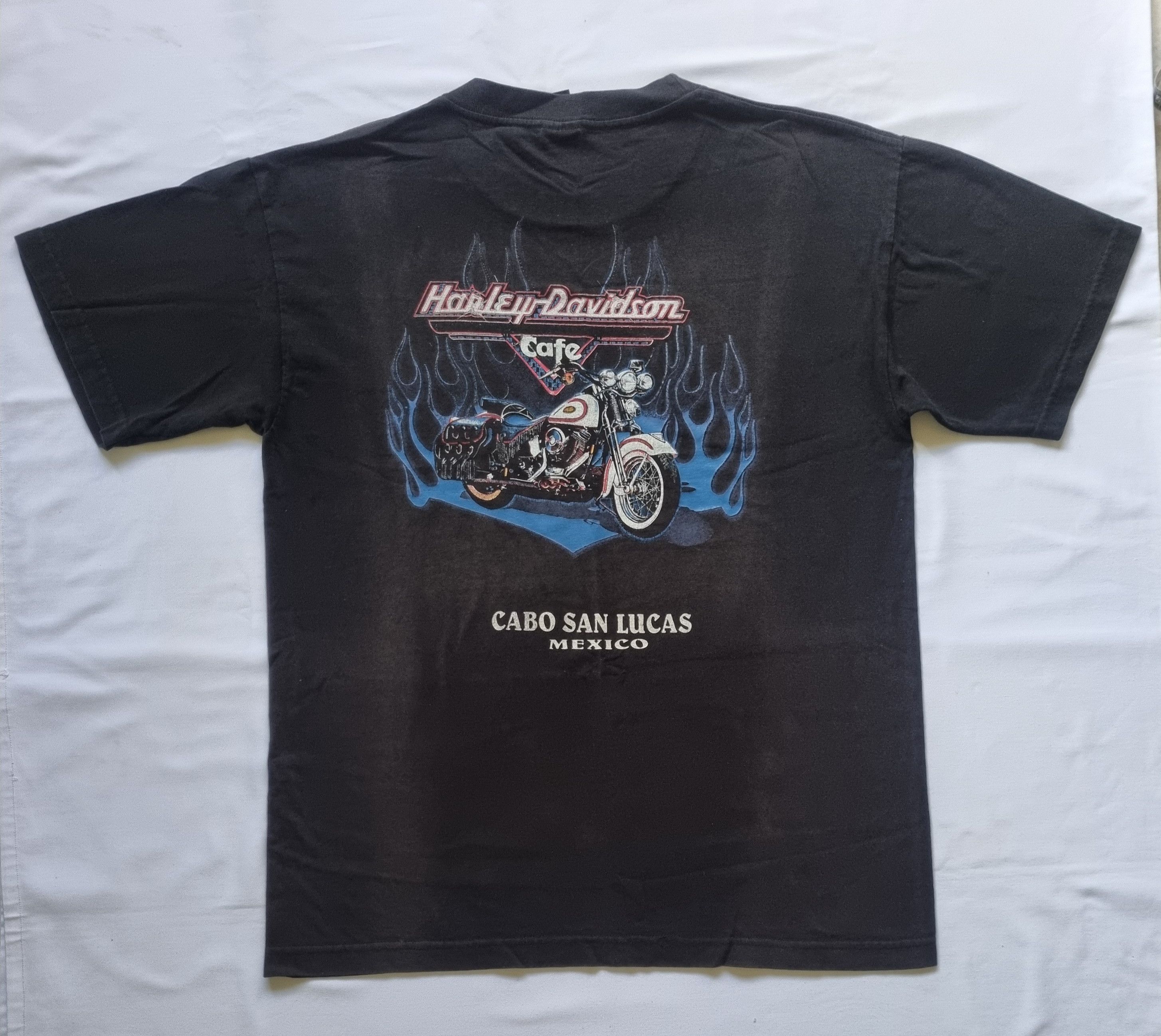 Harley Davidson × Vintage Vtg 90s Harley Davidson Cafe Cabo San Lucas Mexico T Shirt Size US L / EU 52-54 / 3 - 12 Thumbnail