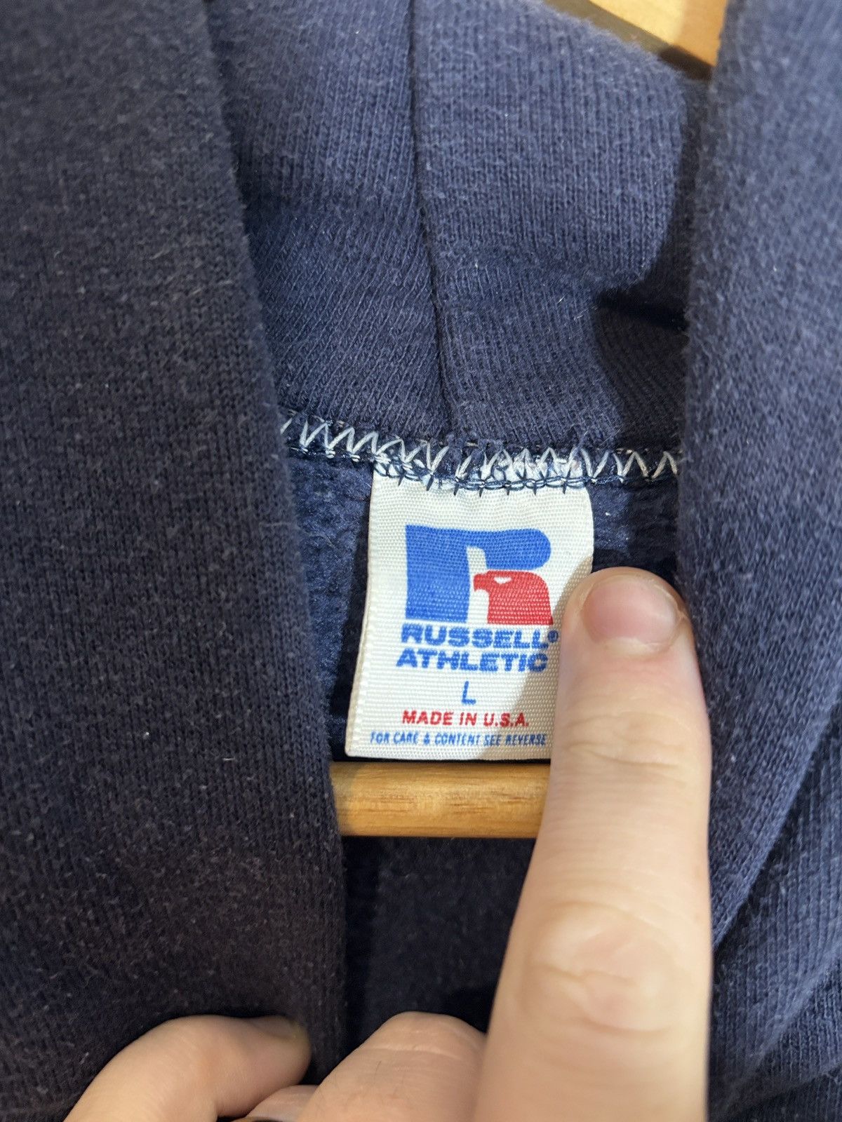 Russell Athletic Vintage 80s Russell Athletic Delta Pi Omega Sorority Hoodie Size US L / EU 52-54 / 3 - 3 Thumbnail