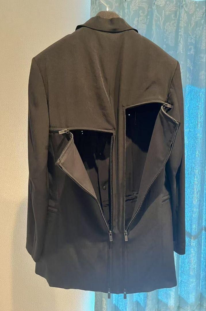 Yohji Yamamoto POUR HOMME 25ss Triacetate zipper jacket HP-J15-500 Size US M / EU 48-50 / 2 - 3 Thumbnail