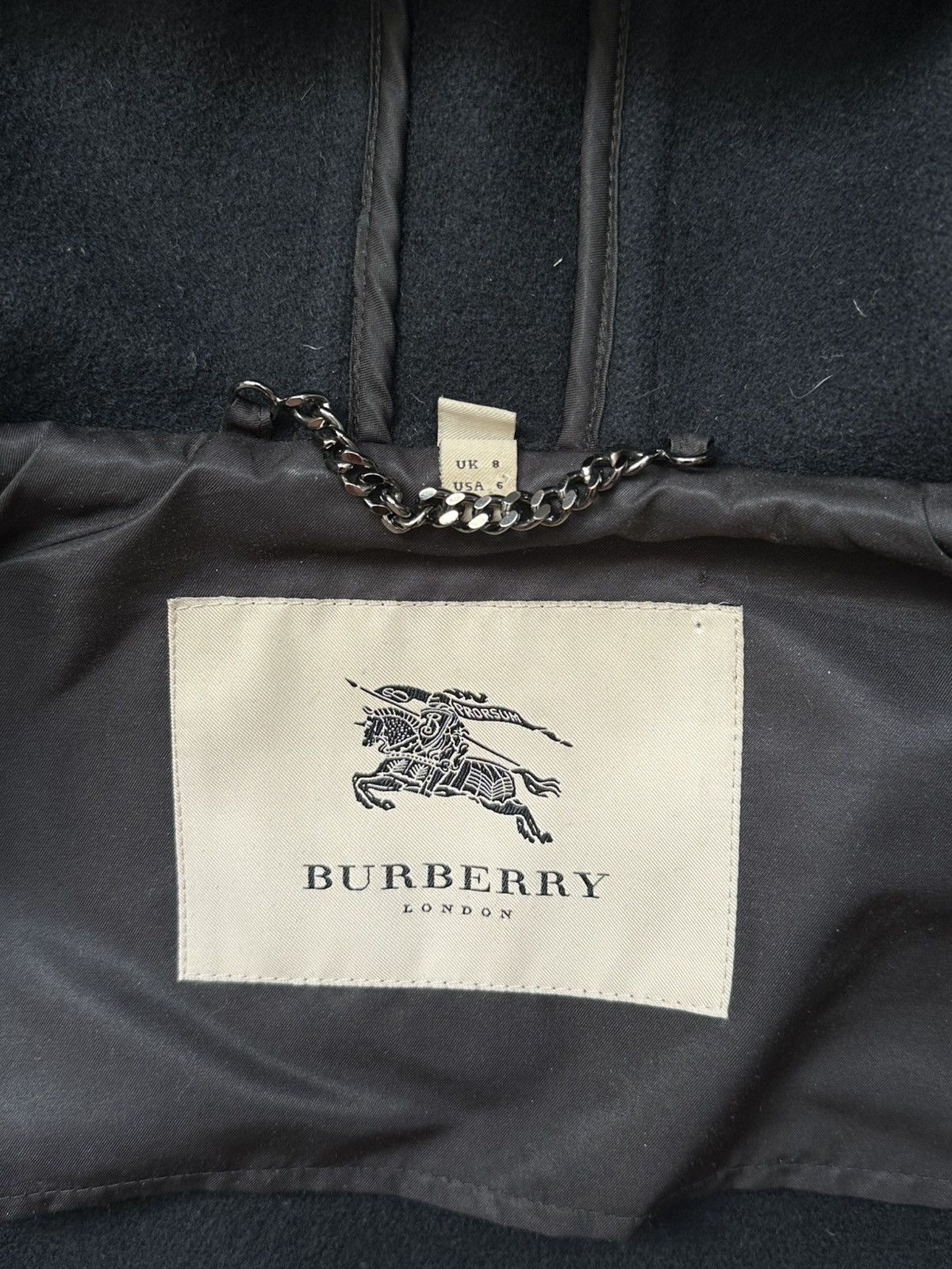 Burberry Burberry Classic Wool Womens Hooded Duffle Coat Size S / US 4 / IT 40 - 8 Thumbnail
