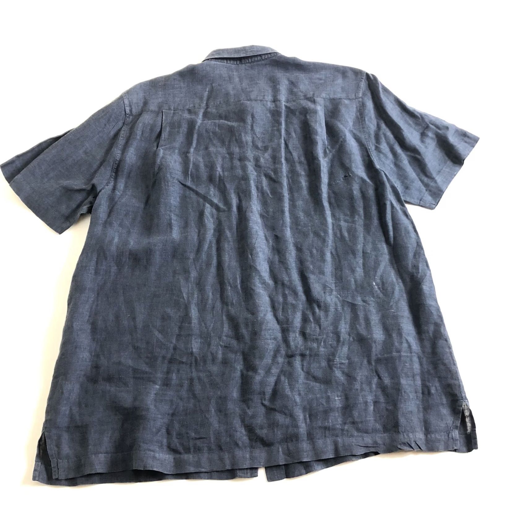 Nat Nast MENS Nat Nast Casual Shirt L 100% Linen Blue Solid Shirtsleeves Button-Up Long Sleeve Cotton? No, Linen solid. Size US L / EU 52-54 / 3 - 2 Thumbnail